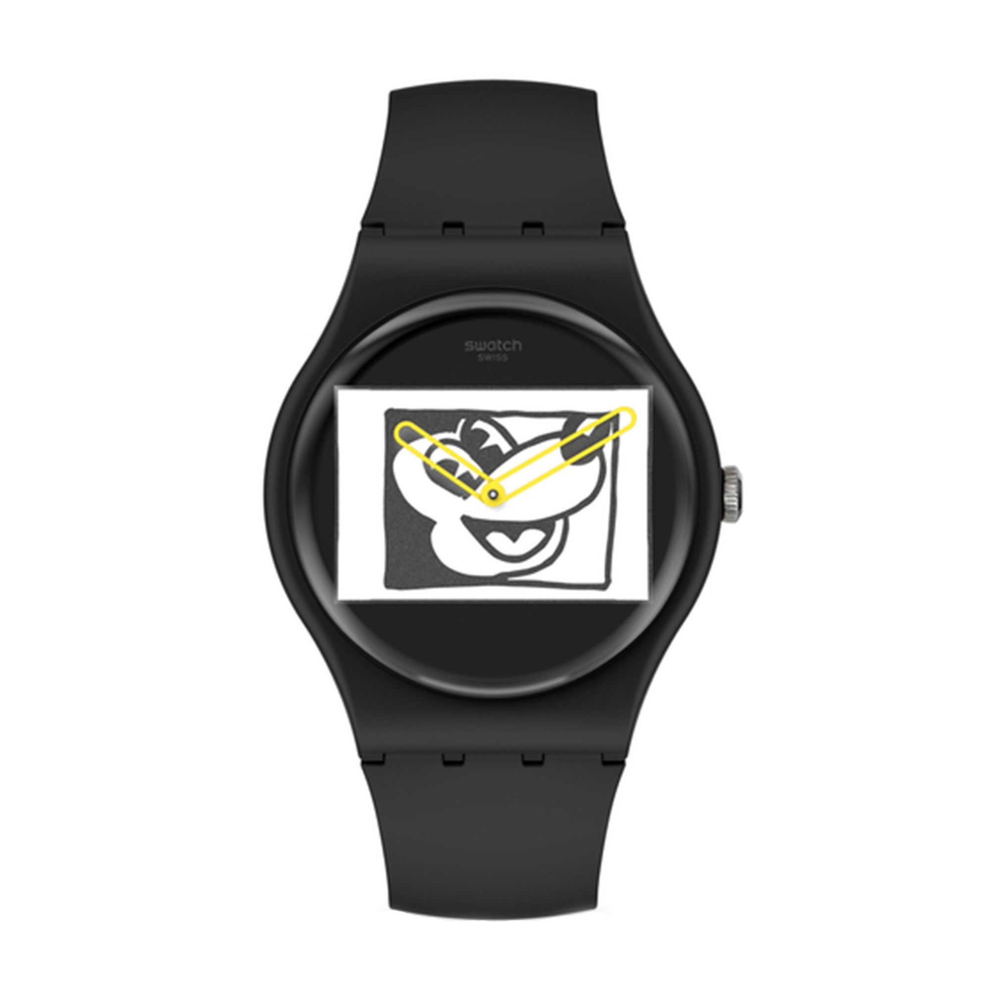Reloj Swatch Mickey Blanc Sur Noir SUOZ337 Unisex
