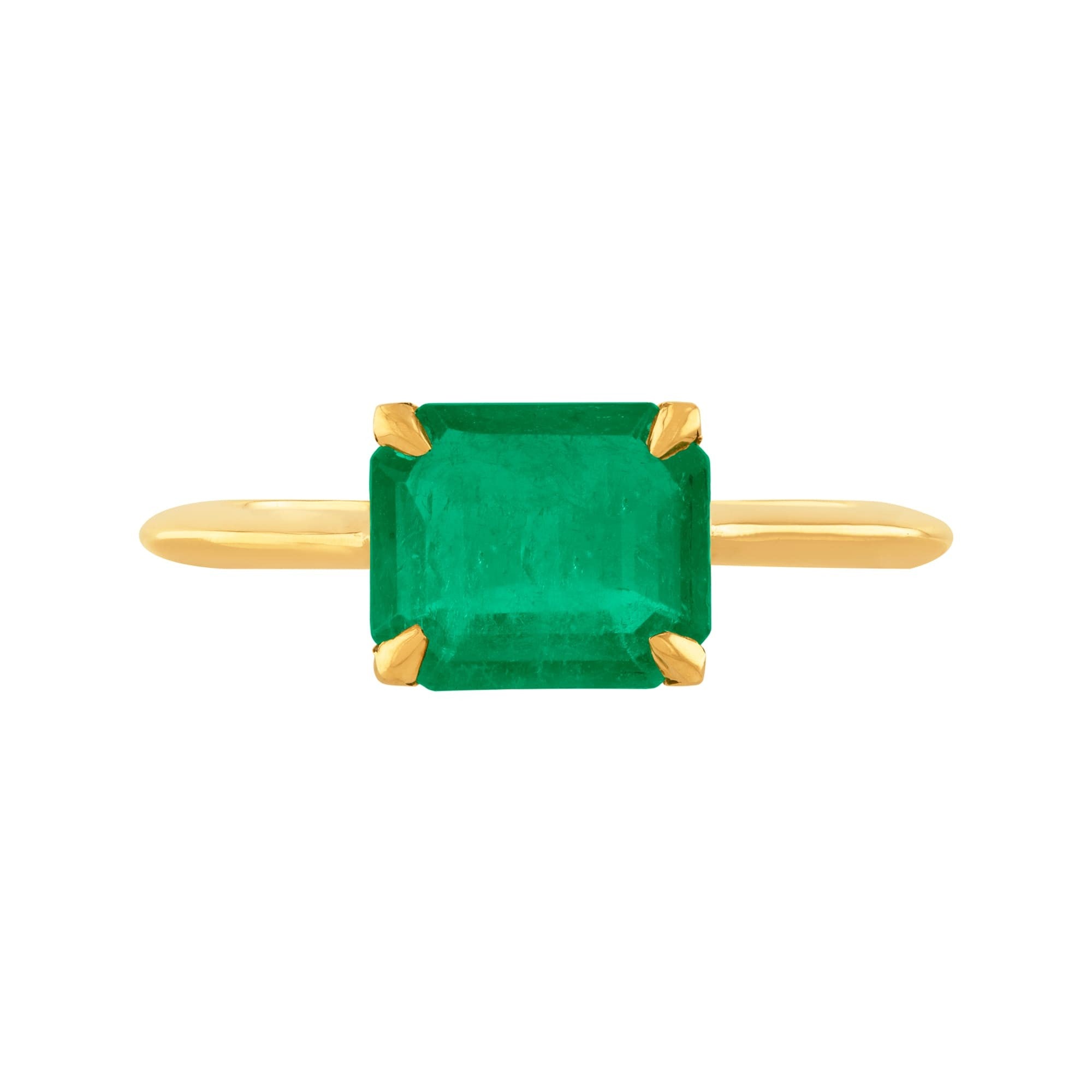 ANILLO CON ESMERALDA RECTANGULAR