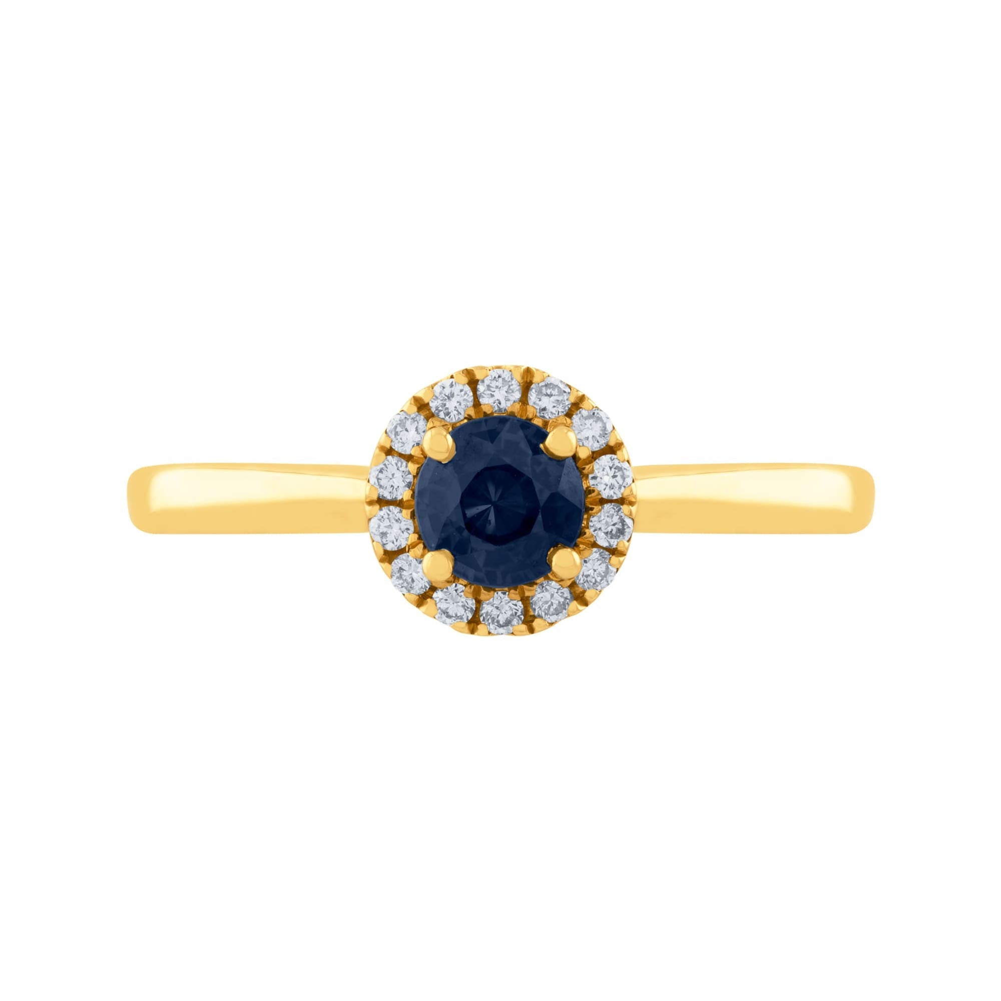 ANILLO DE COMPROMISO CON ZAFIRO Y DIAMANTES