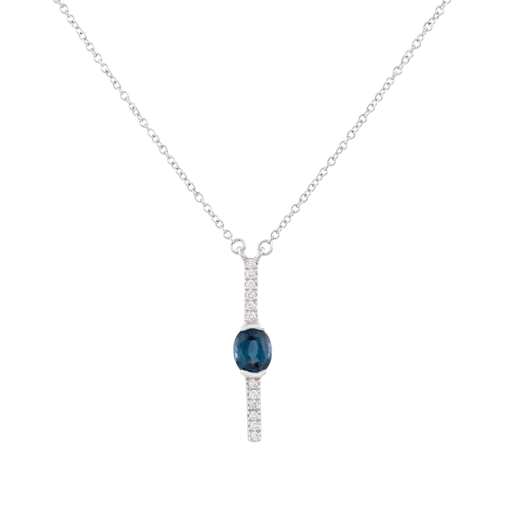 GARGANTILLA CON ZAFIRO Y DIAMANTES