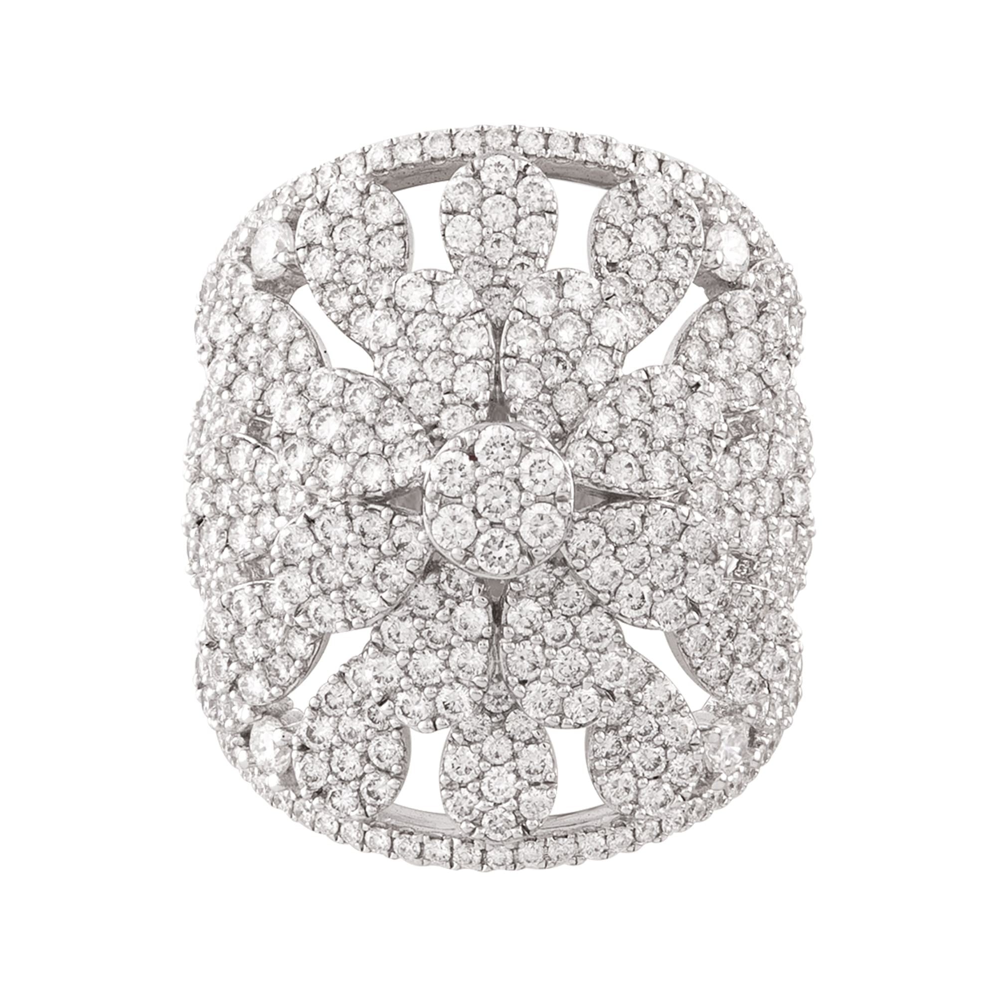 ANILLO FLOR CON DIAMANTES