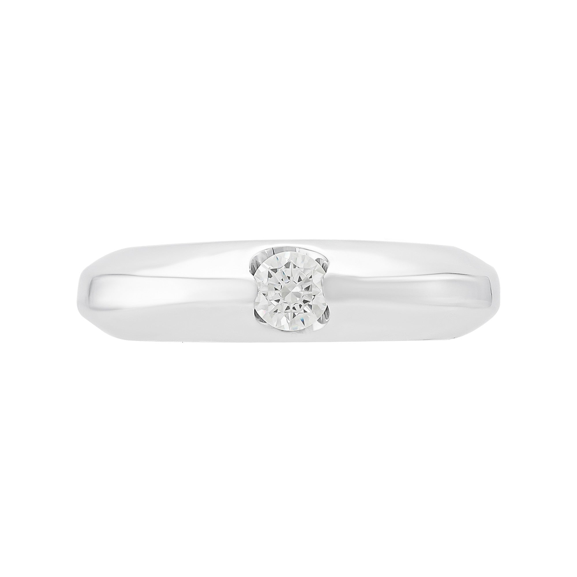 ANILLO DE COMPROMISO SOLITARIO TENSIONADO ZIRCÓN