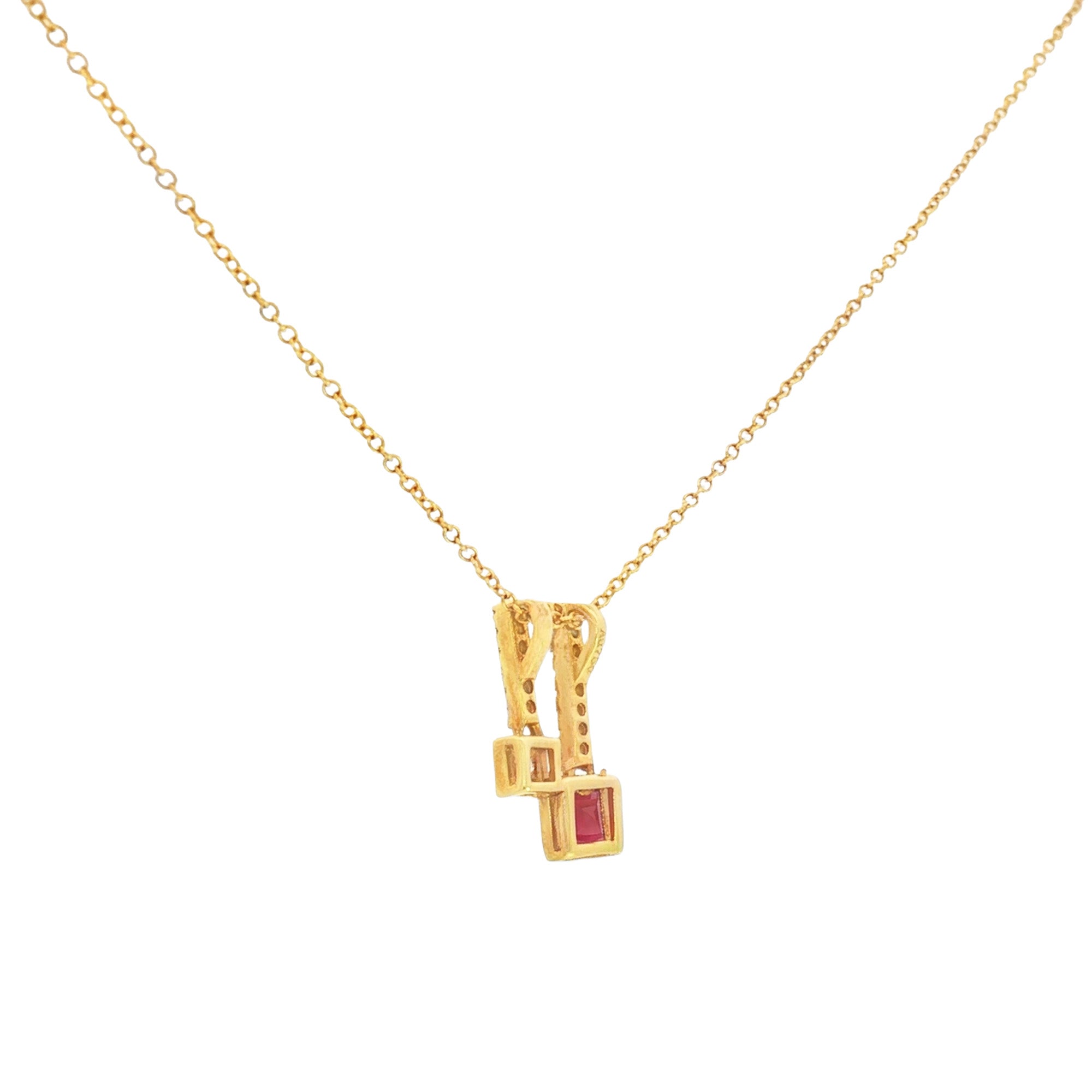 GARGANTILLA CON RUBÍ Y DIAMANTES
