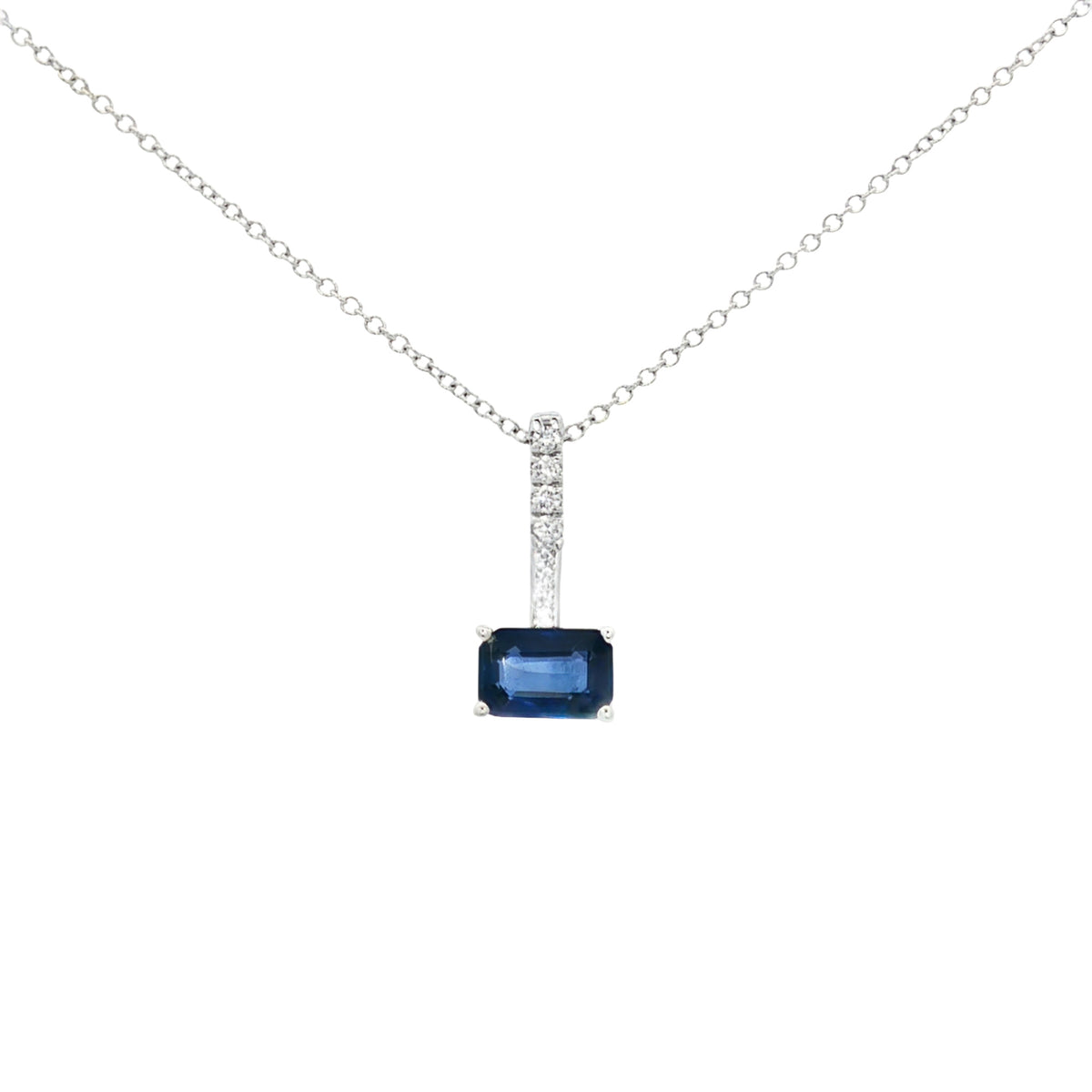 GARGANTILLA RECTANGULAR DE ZAFIRO Y DIAMANTES