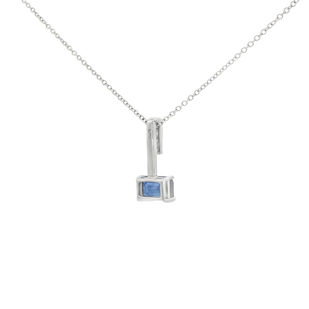 GARGANTILLA RECTANGULAR DE ZAFIRO Y DIAMANTES