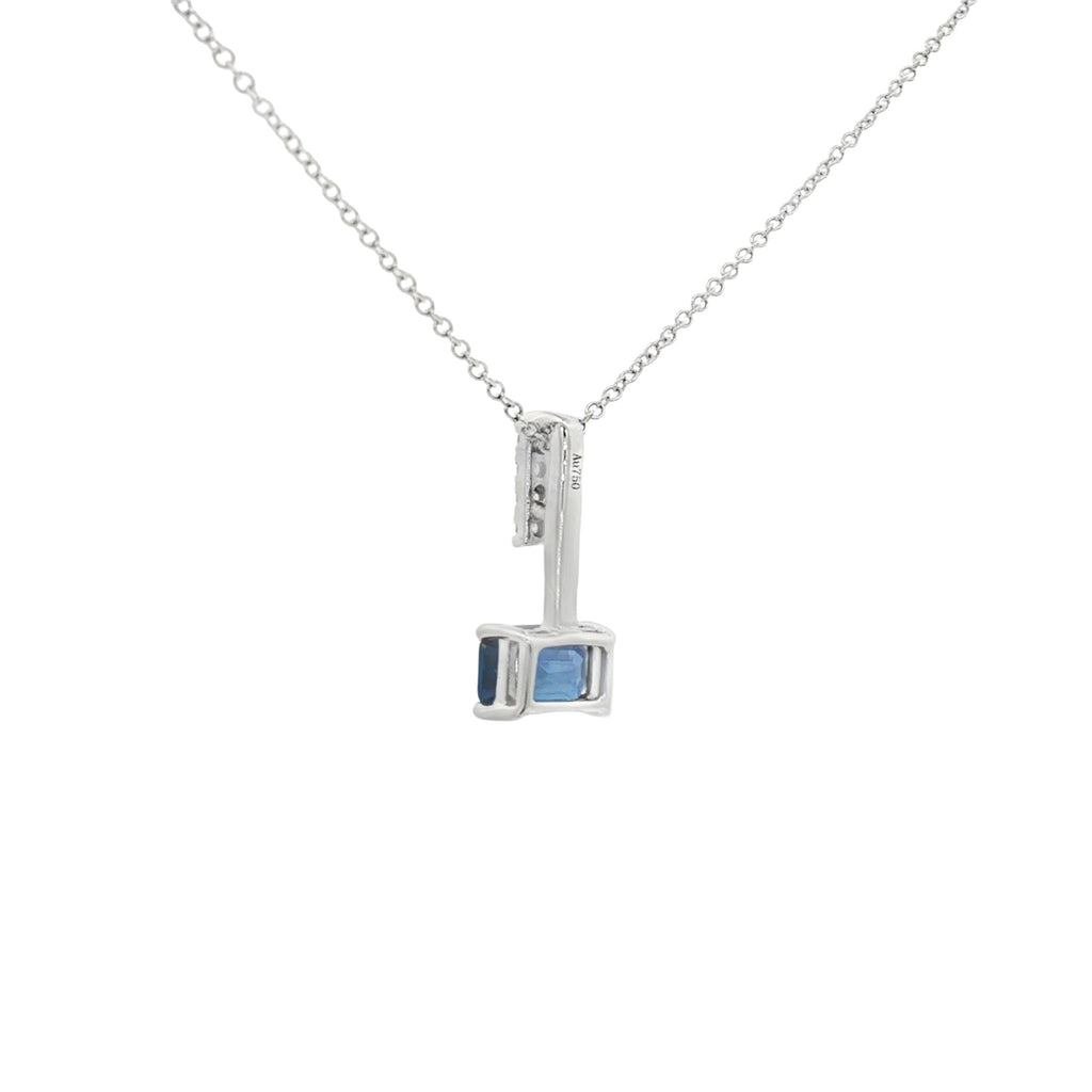 GARGANTILLA RECTANGULAR DE ZAFIRO Y DIAMANTES