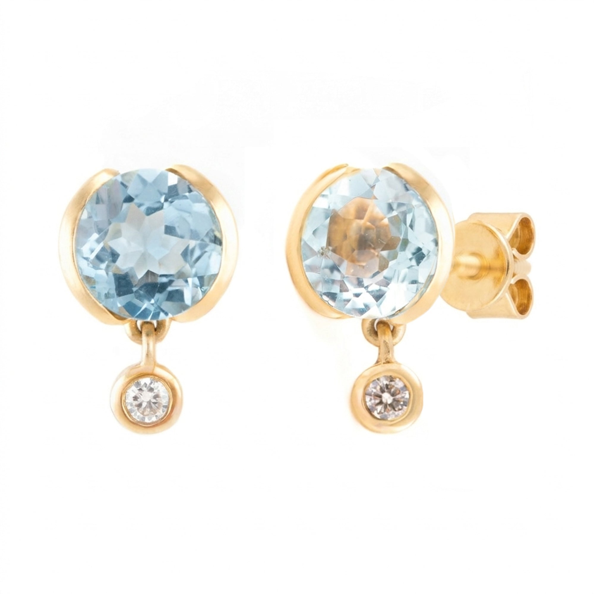 ARETES TOPACIOS CON DIAMANTES