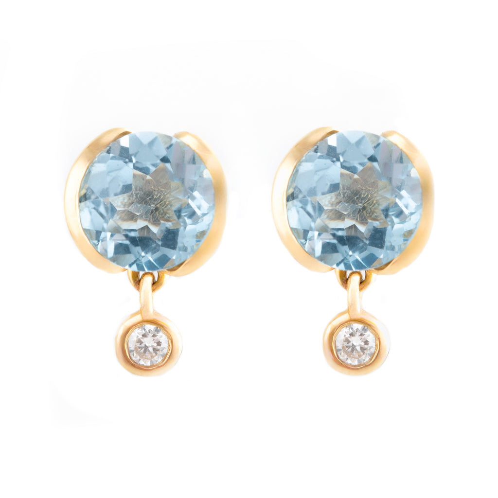 ARETES TOPACIOS CON DIAMANTES