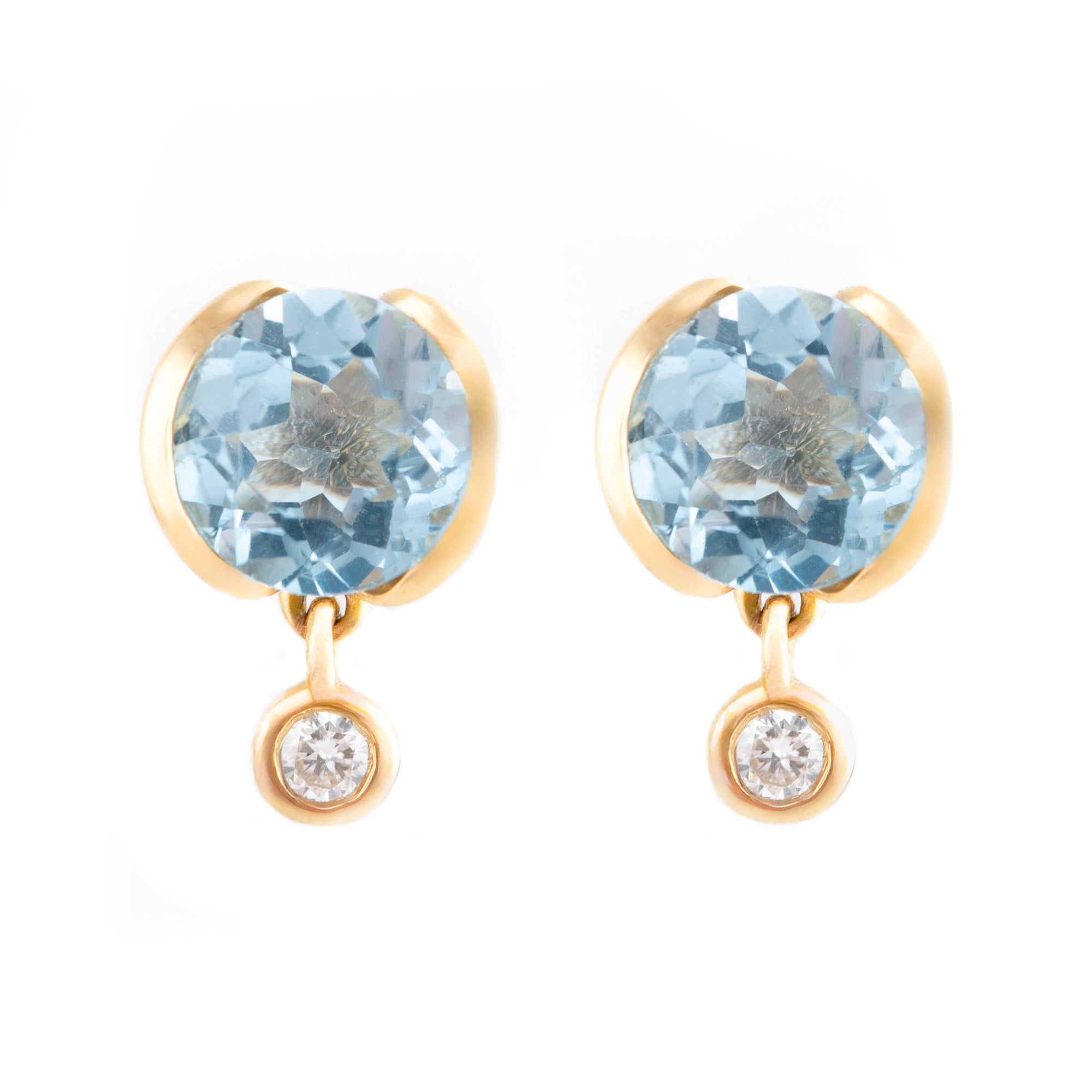 ARETES TOPACIOS CON DIAMANTES