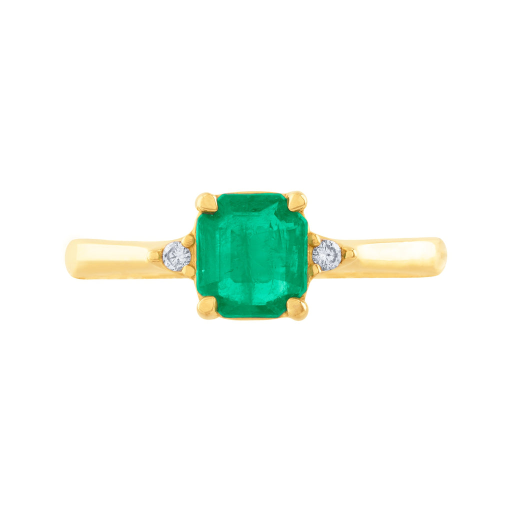 ANILLO ESMERALDA CON DIAMANTES