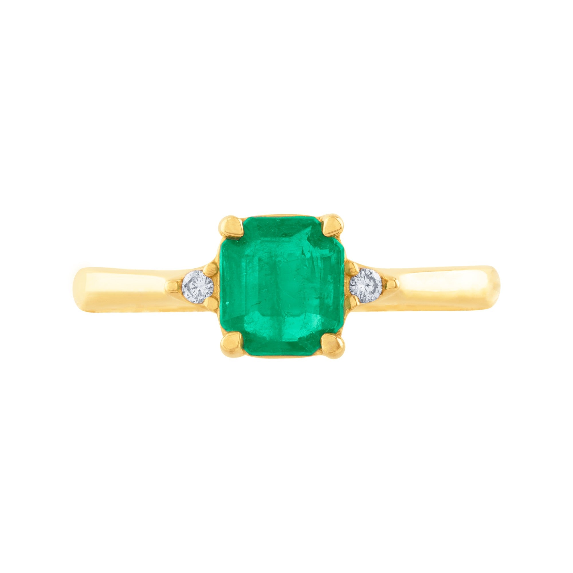 ANILLO ESMERALDA CON DIAMANTES