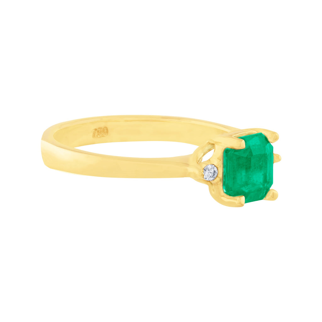 ANILLO ESMERALDA CON DIAMANTES