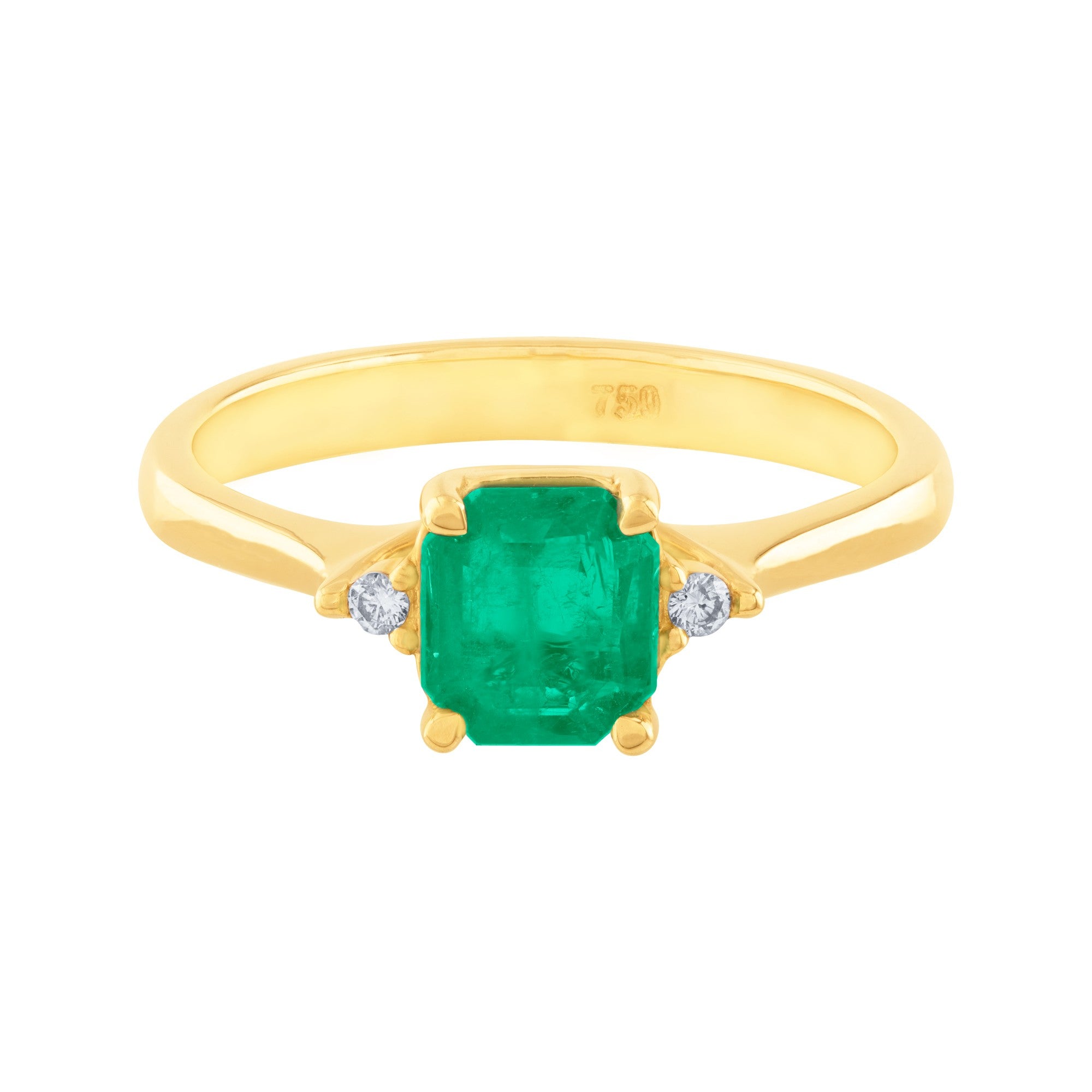 ANILLO ESMERALDA CON DIAMANTES