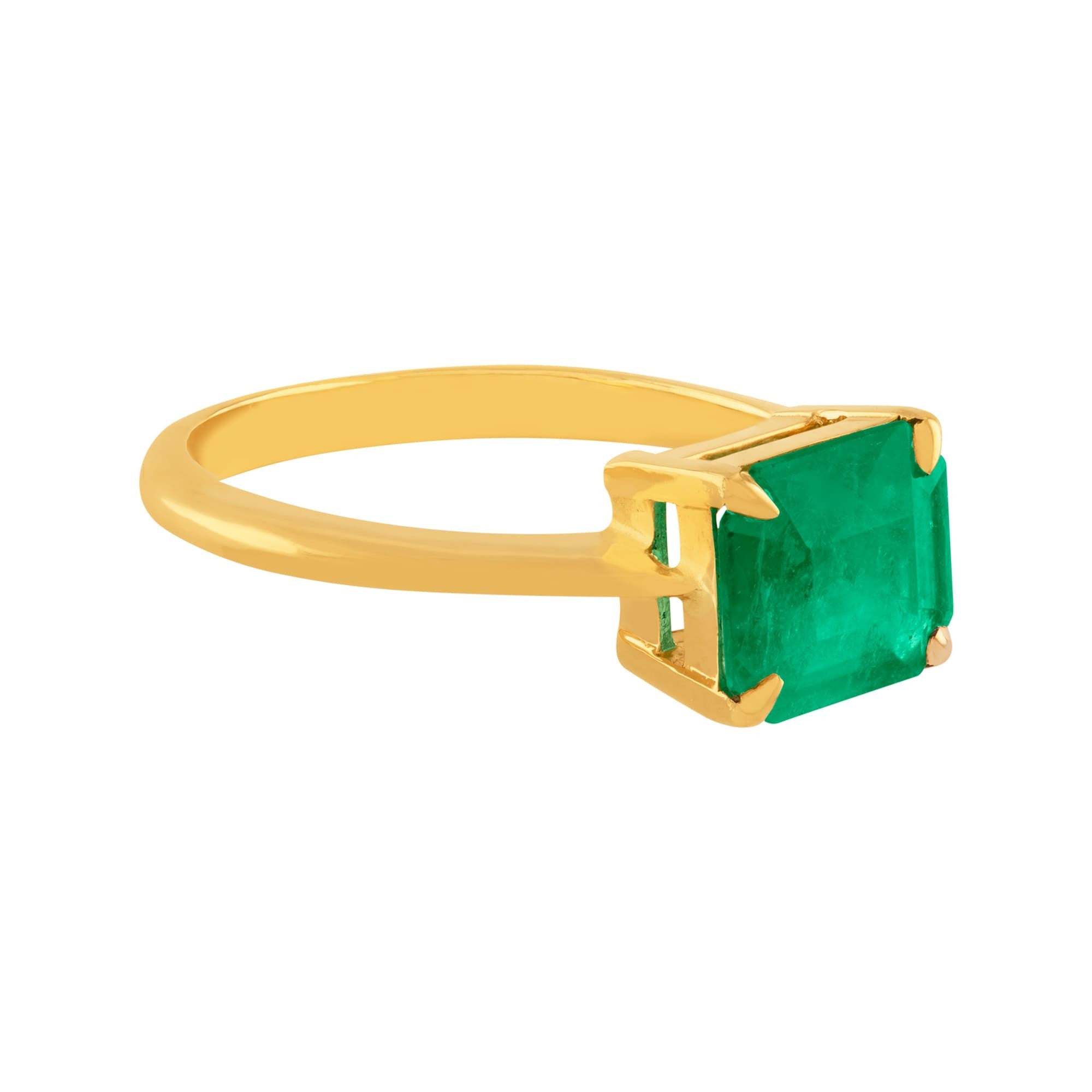 ANILLO CON ESMERALDA RECTANGULAR