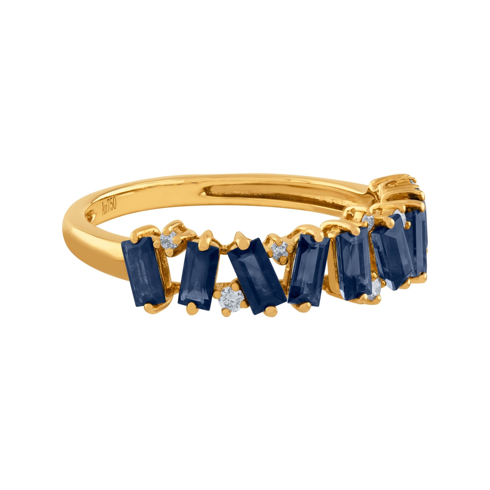 ANILLO ZIGZAG CON ZAFIRO