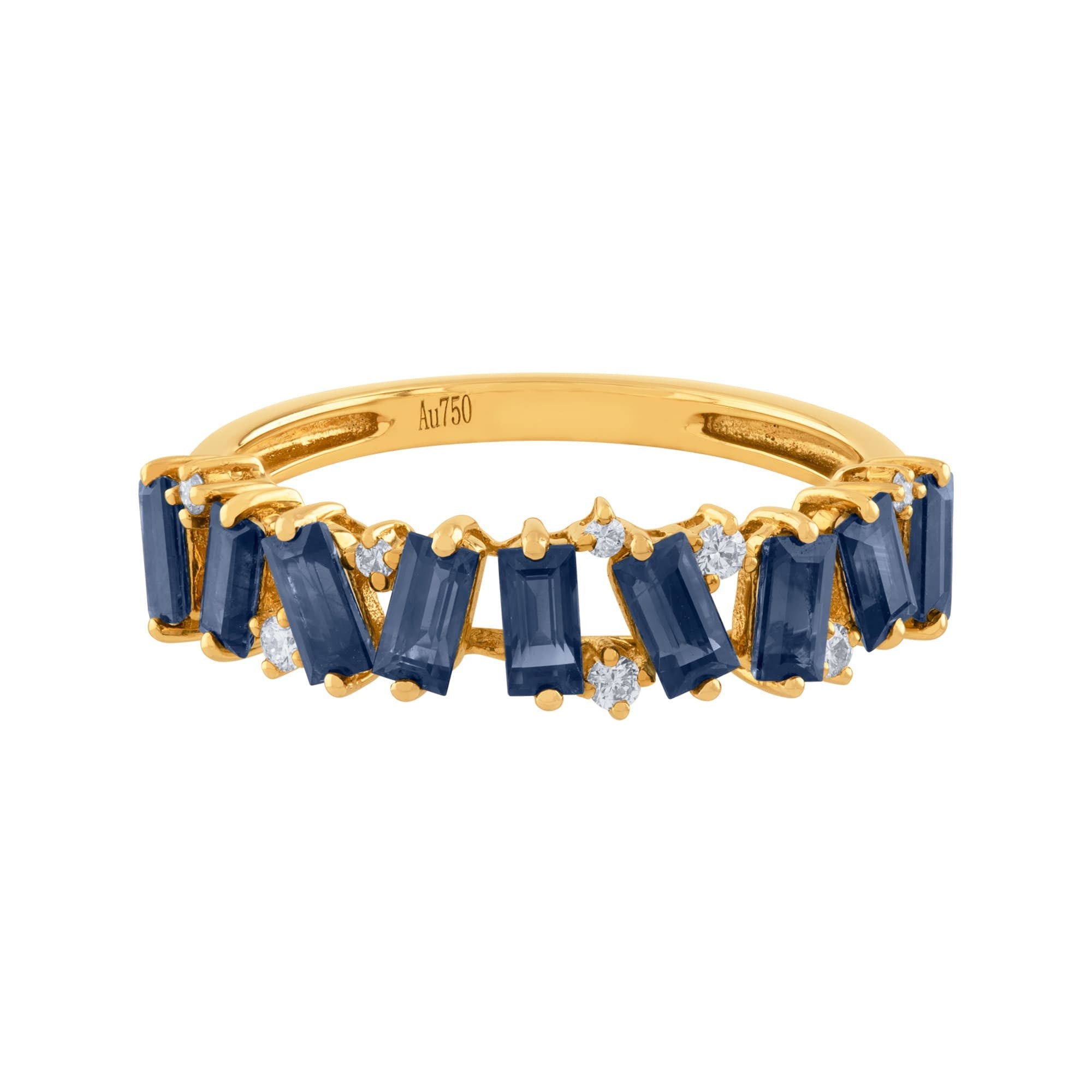 ANILLO ZIGZAG CON ZAFIRO