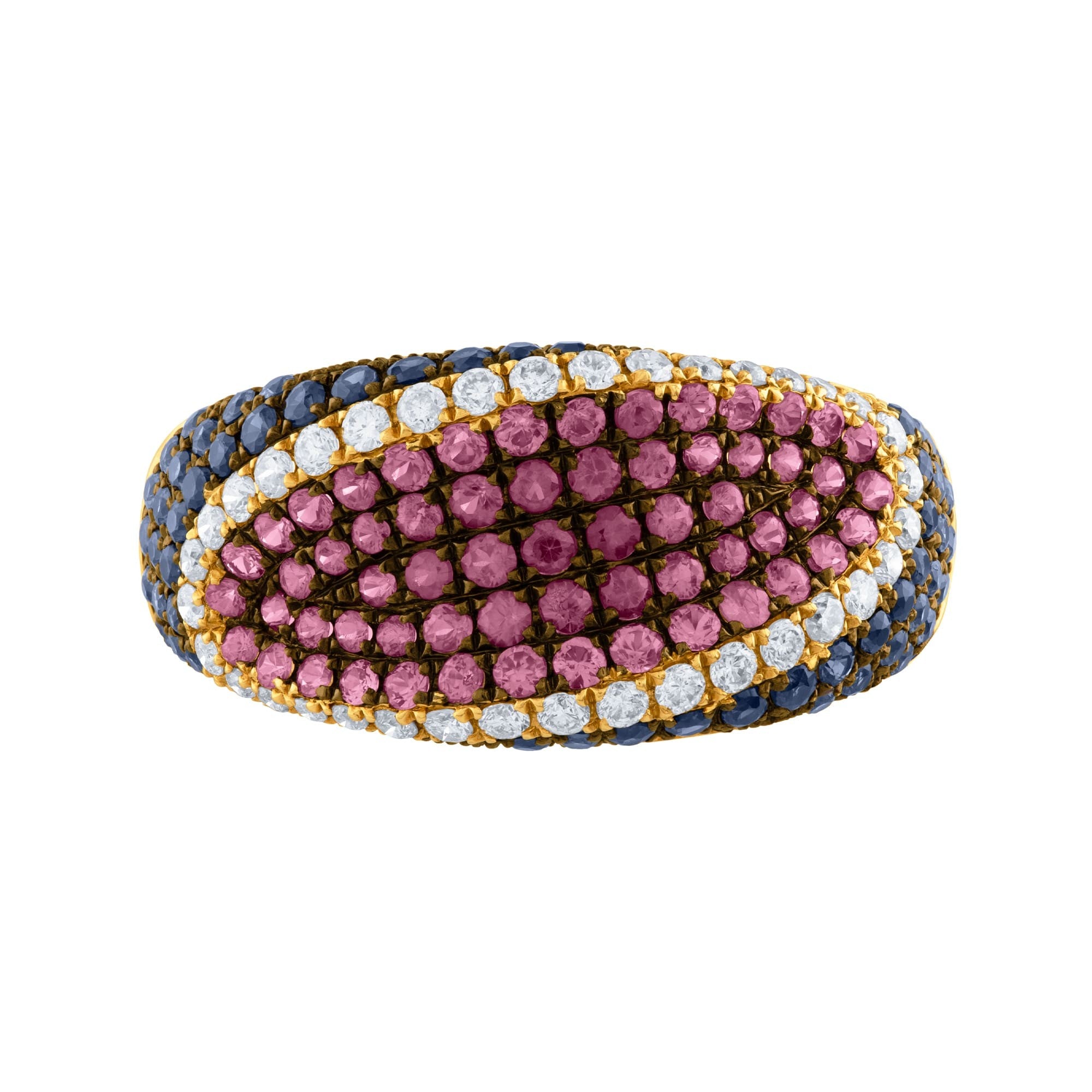 ANILLO ADORNADO CON DIAMANTES Y ZAFIROS