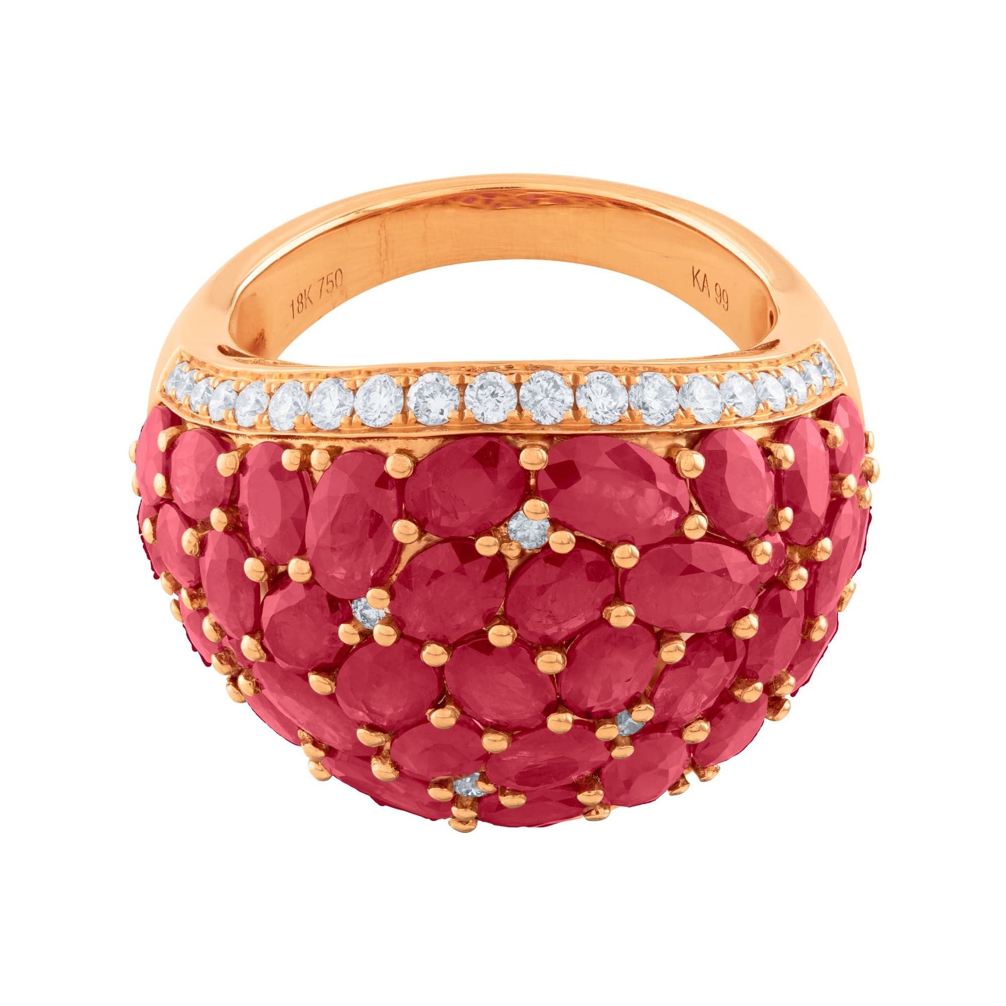 ANILLO COCTEL CON RUBI