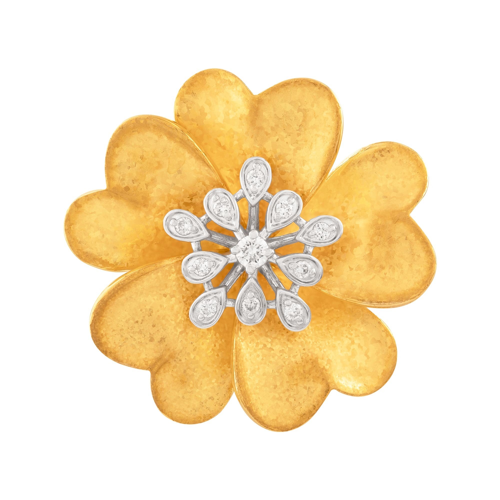 ANILLO FLOR CON DIAMANTES