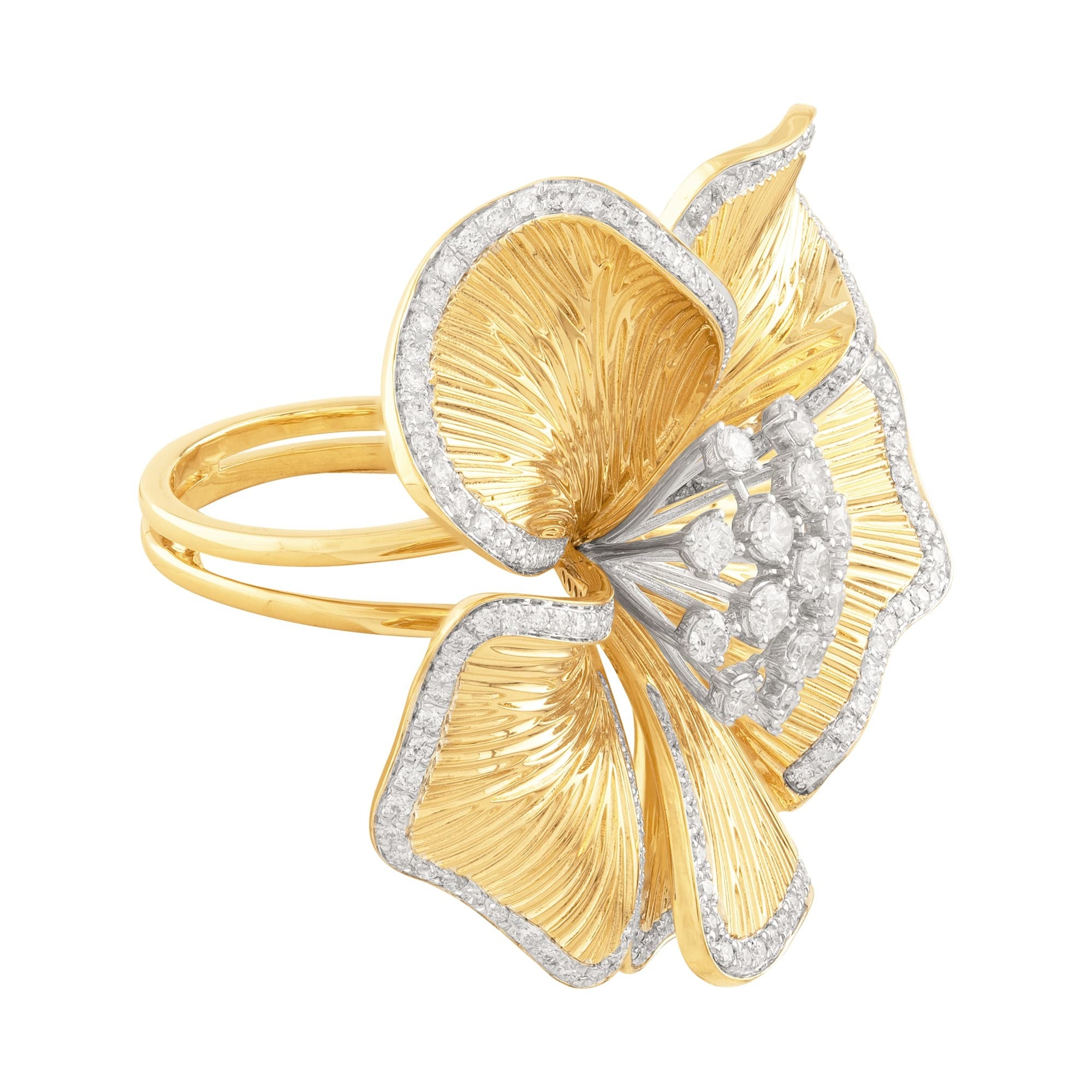 ANILLO FLOR CON DIAMANTES