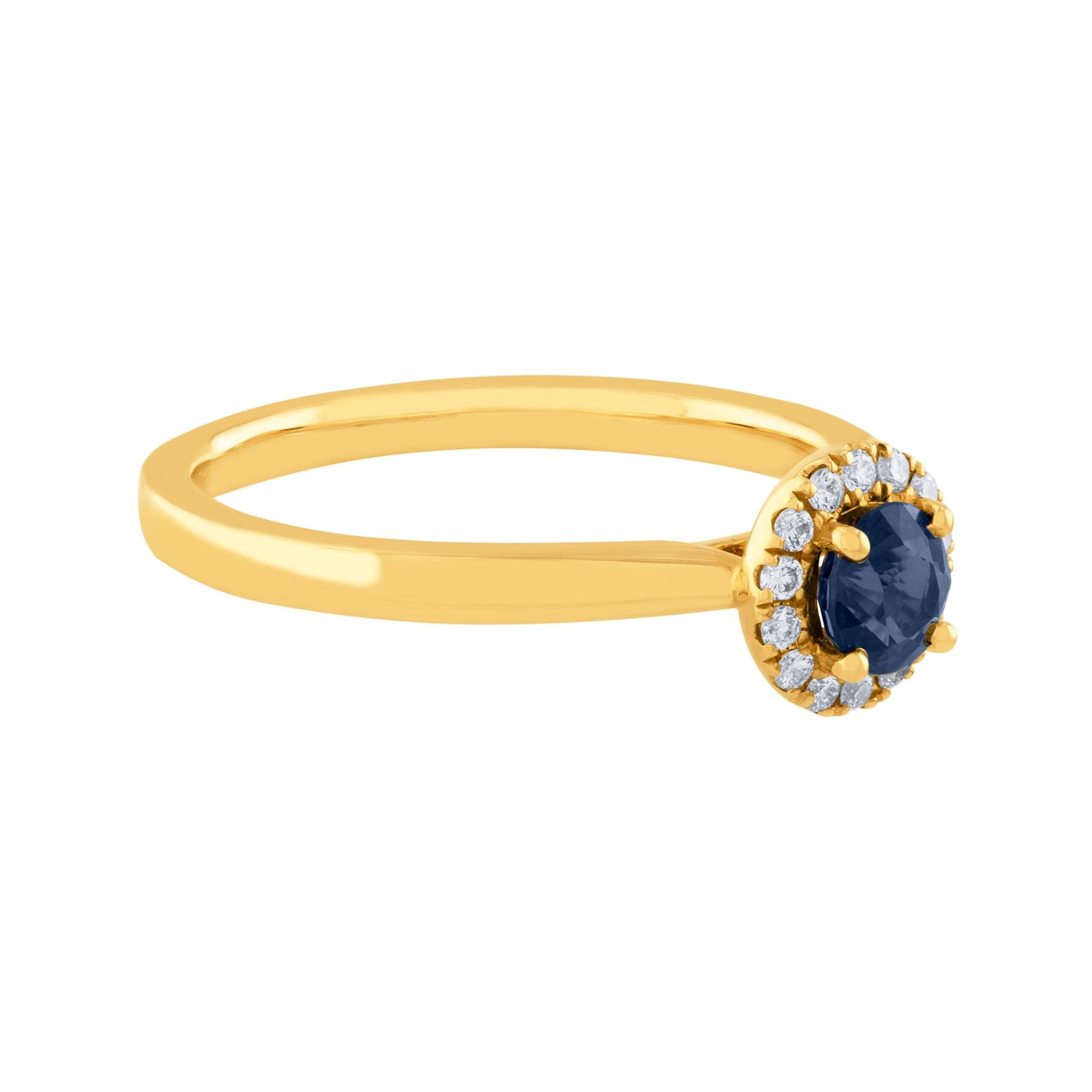 ANILLO DE COMPROMISO CON ZAFIRO Y DIAMANTES