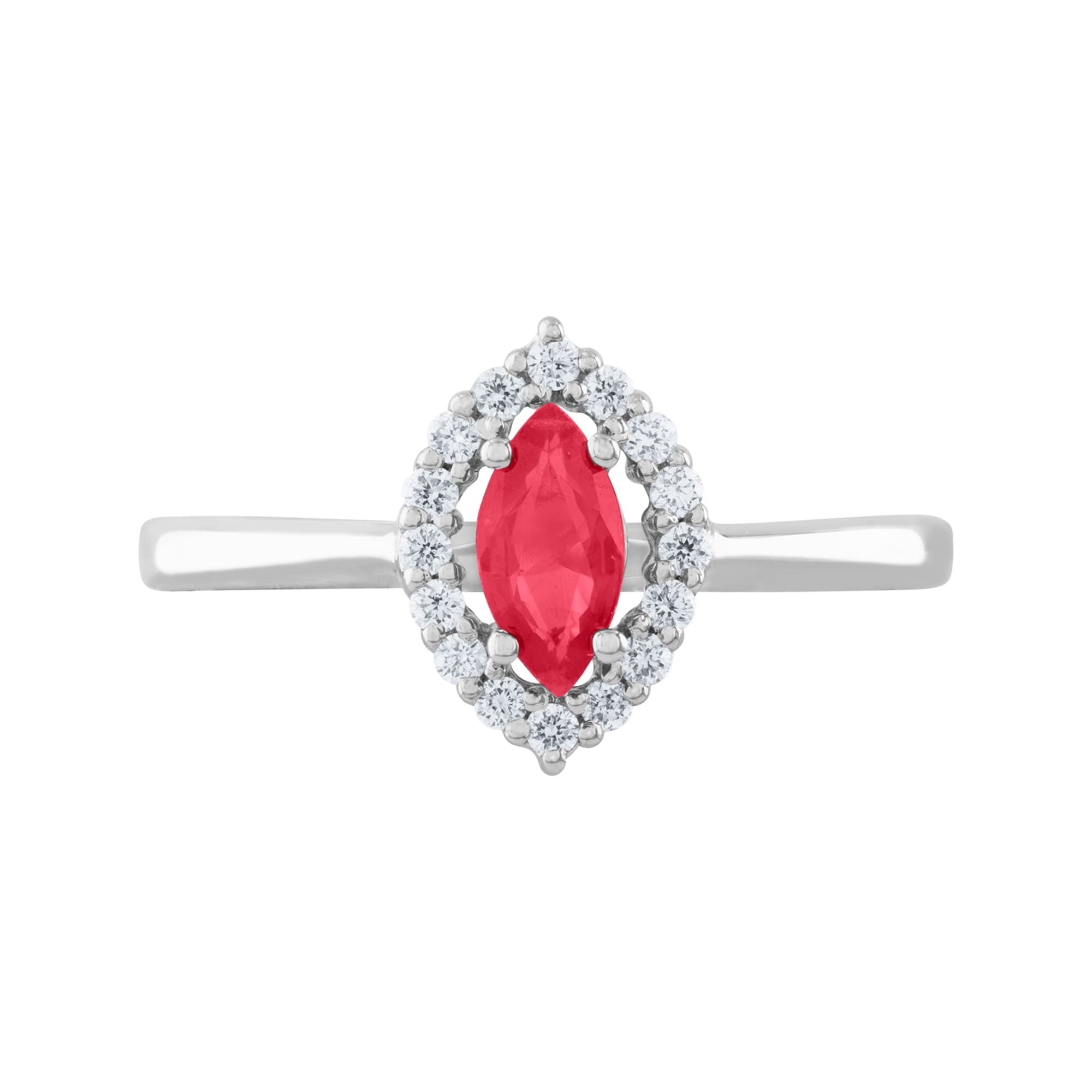 ANILLO DE COMPROMISO CON RUBI Y DIAMANTES