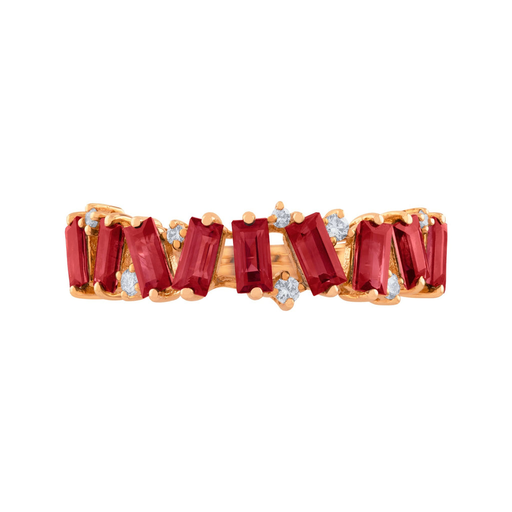 ANILLO ZIGZAG CON RUBI