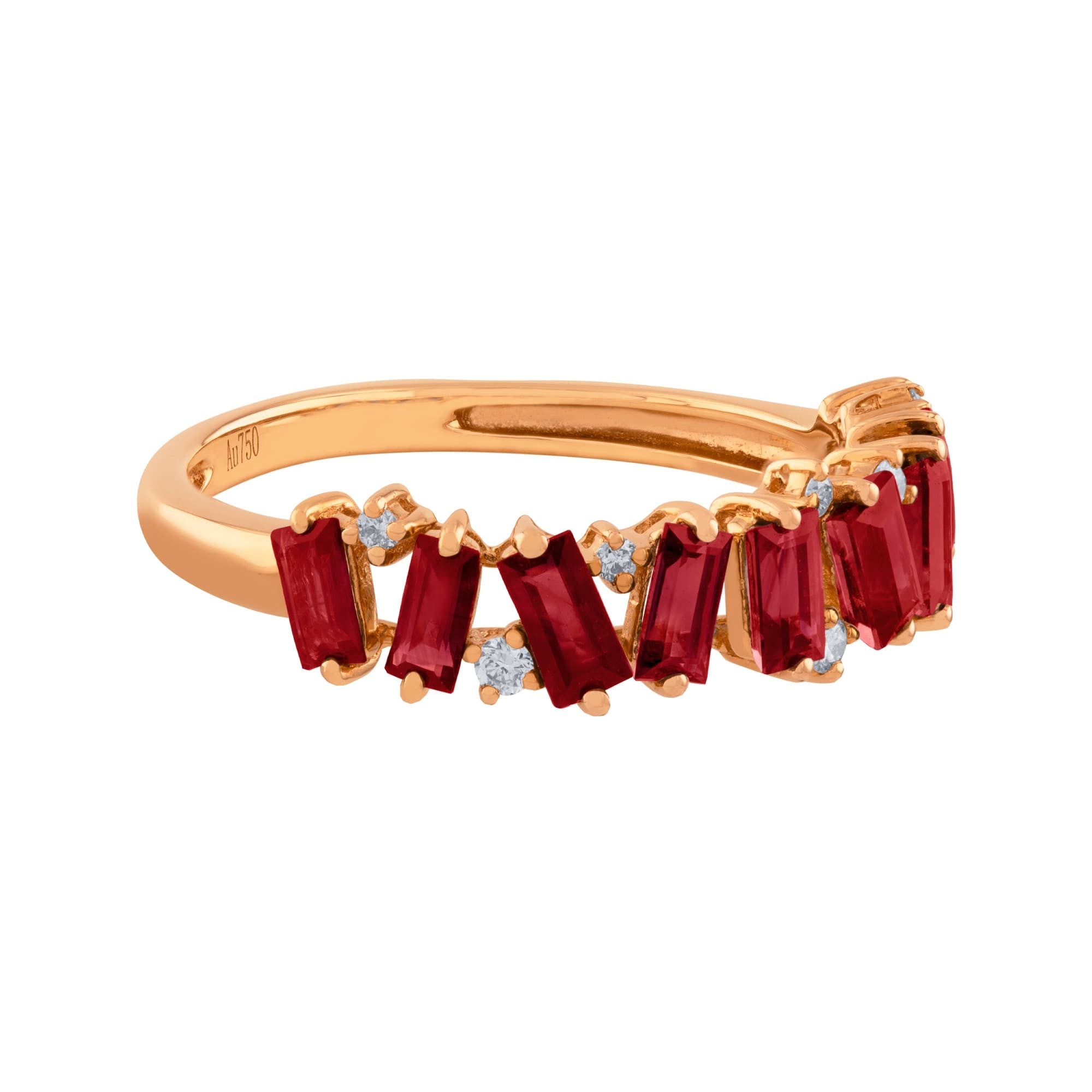 ANILLO ZIGZAG CON RUBI