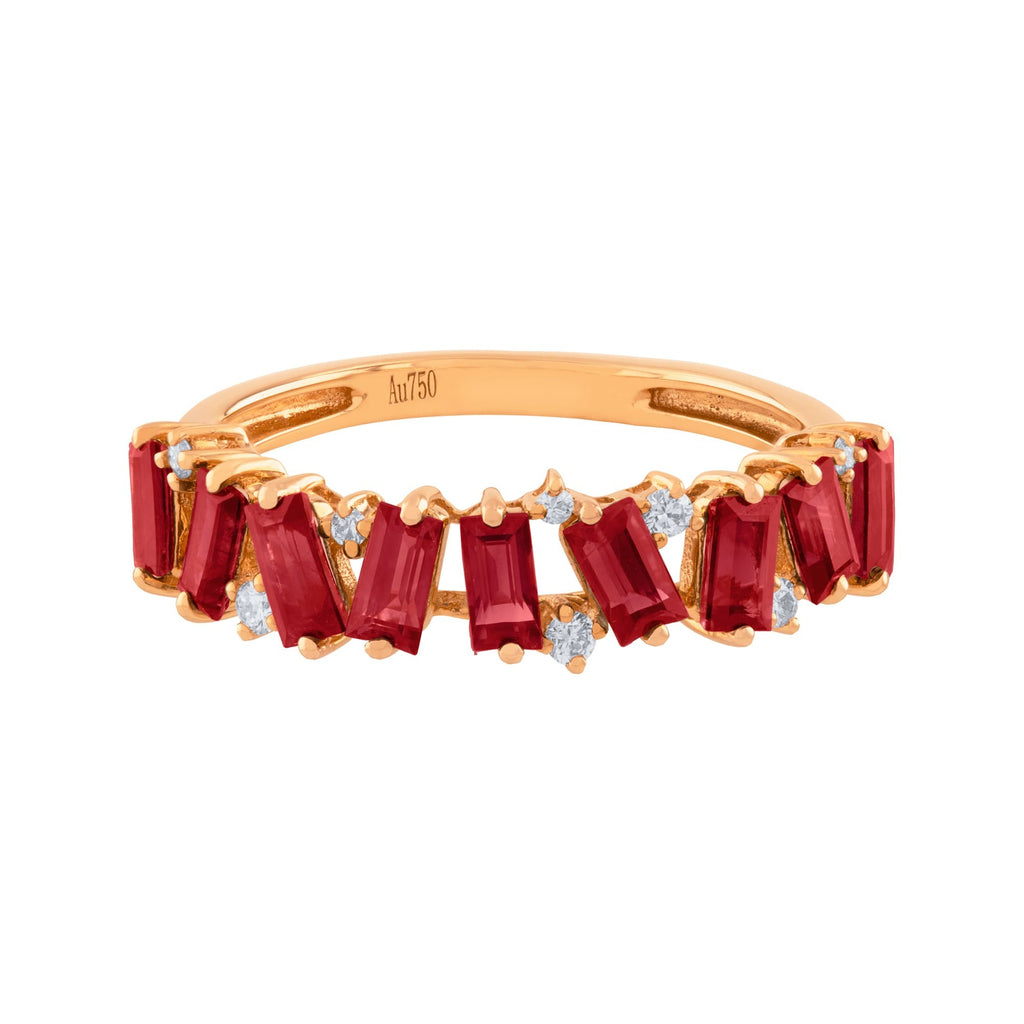 ANILLO ZIGZAG CON RUBI
