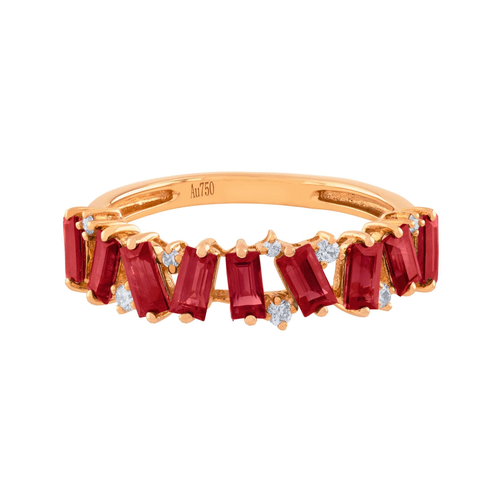 ANILLO ZIGZAG CON RUBI