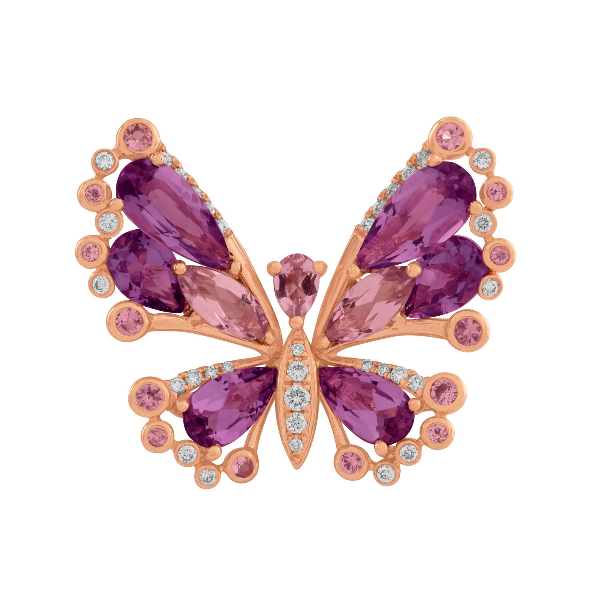 DIJE MARIPOSA CON AMATISTAS