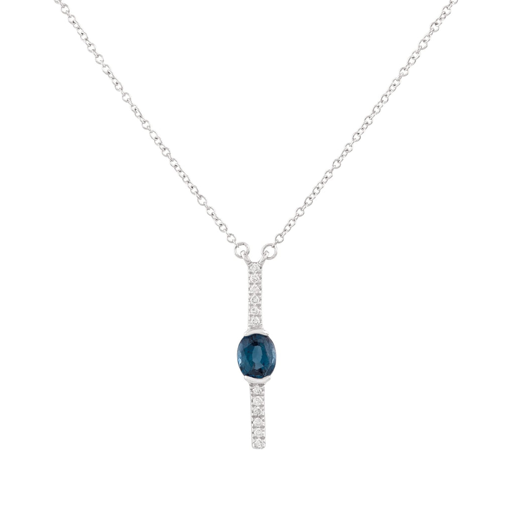 GARGANTILLA CON ZAFIRO Y DIAMANTES