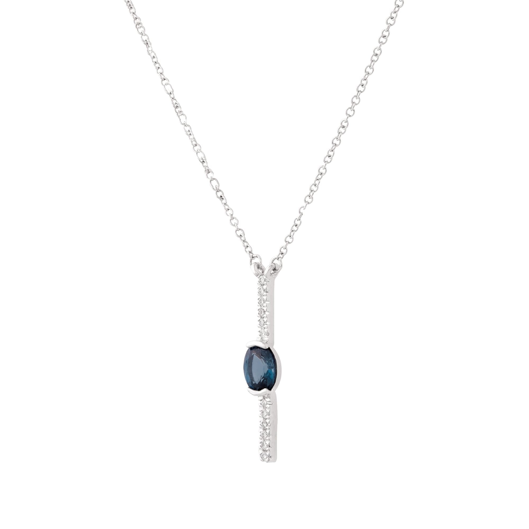 GARGANTILLA CON ZAFIRO Y DIAMANTES