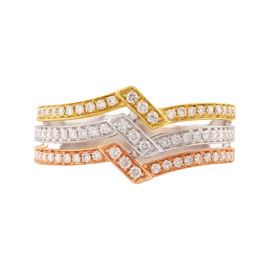 ARGOLLA 3 FILAS CON DIAMANTES