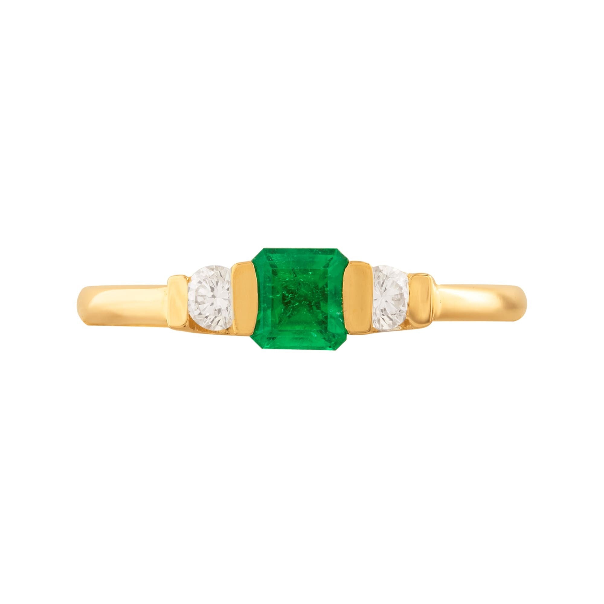 ANILLO ESMERALDA CON DIAMANTES