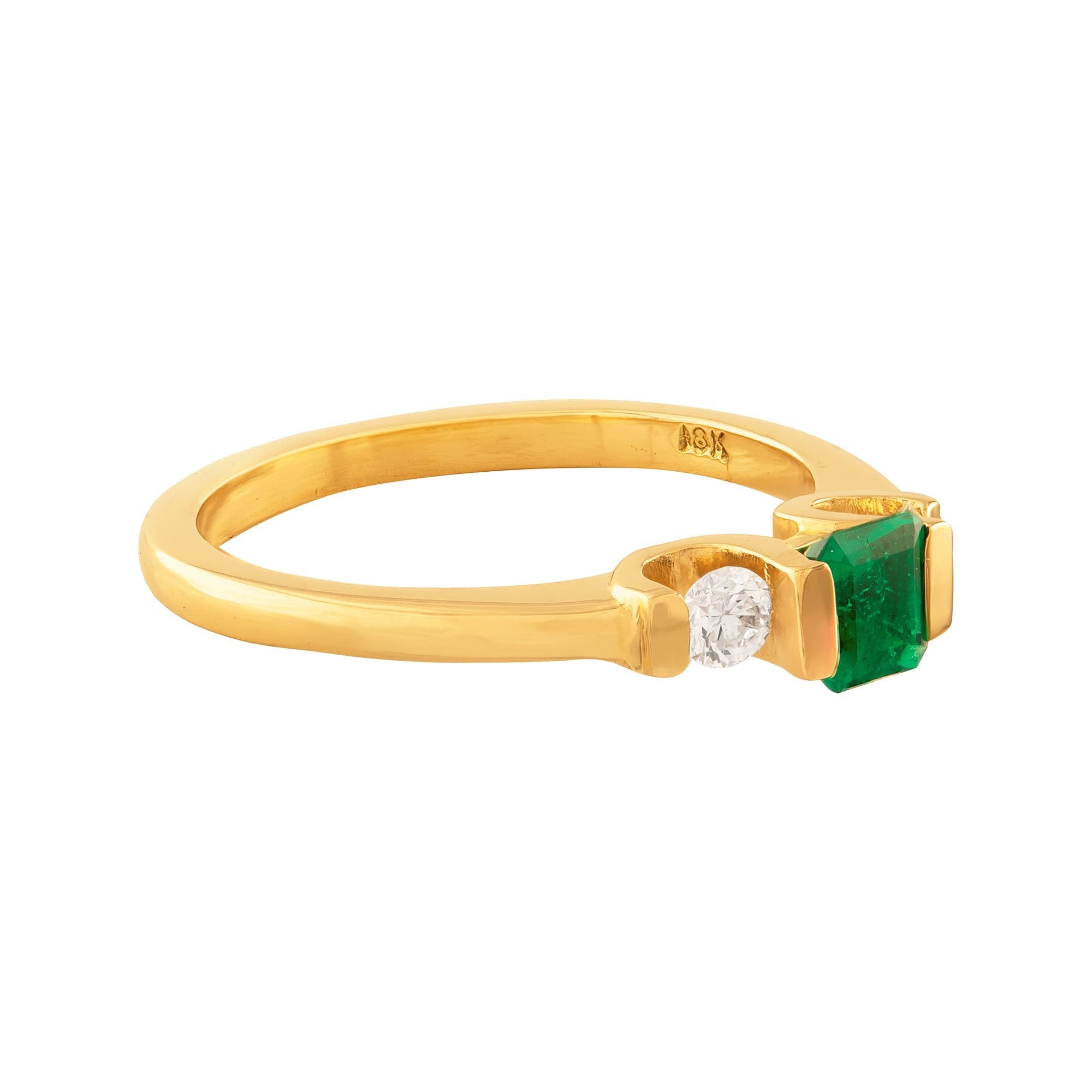 ANILLO ESMERALDA CON DIAMANTES
