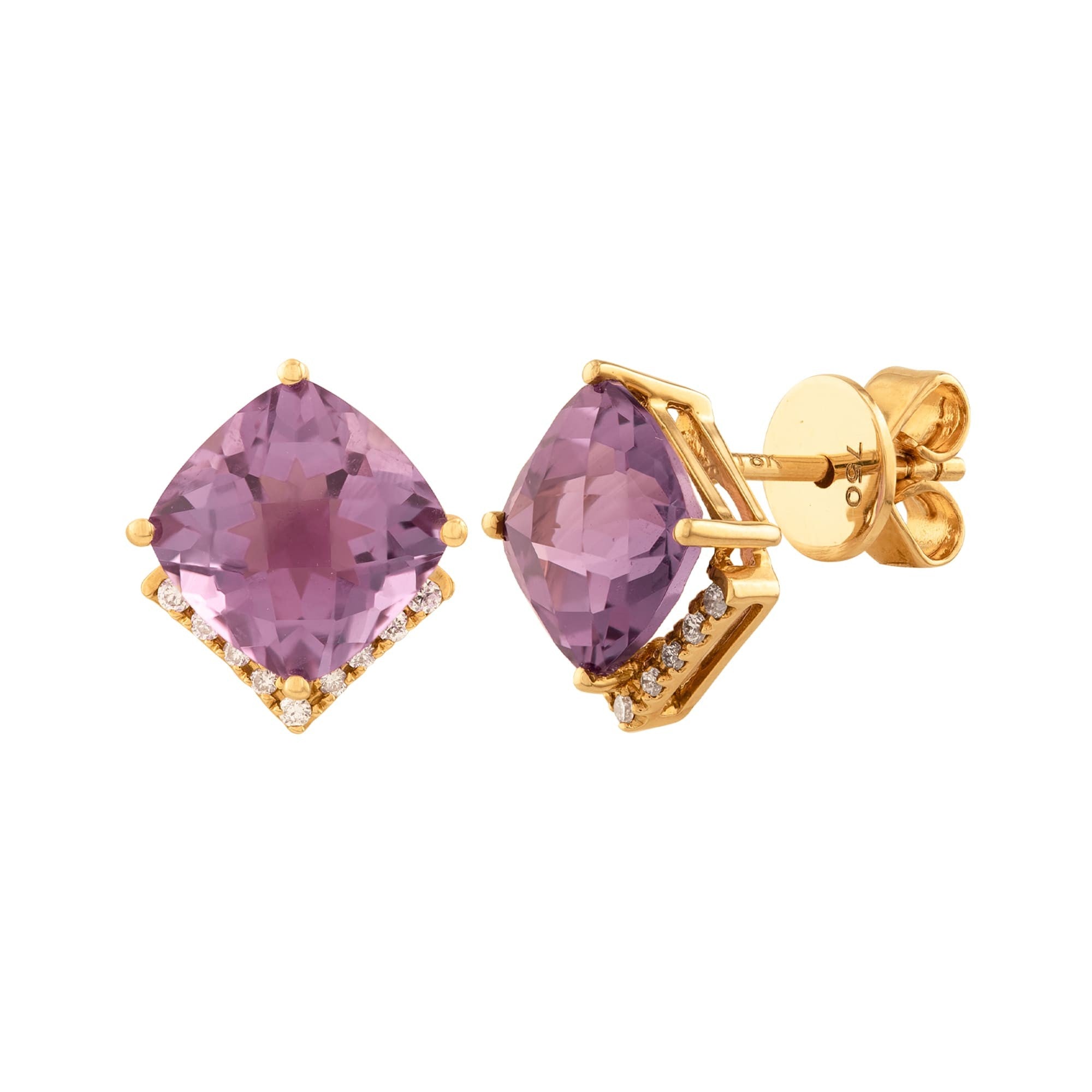 ARETES AMATISTA ROMBO
