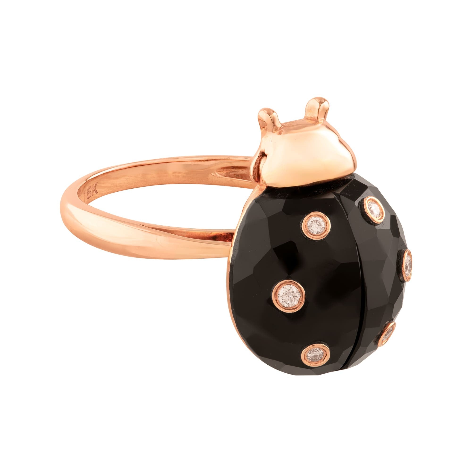 ANILLO MARIQUITA ONIX CON DIAMANTES