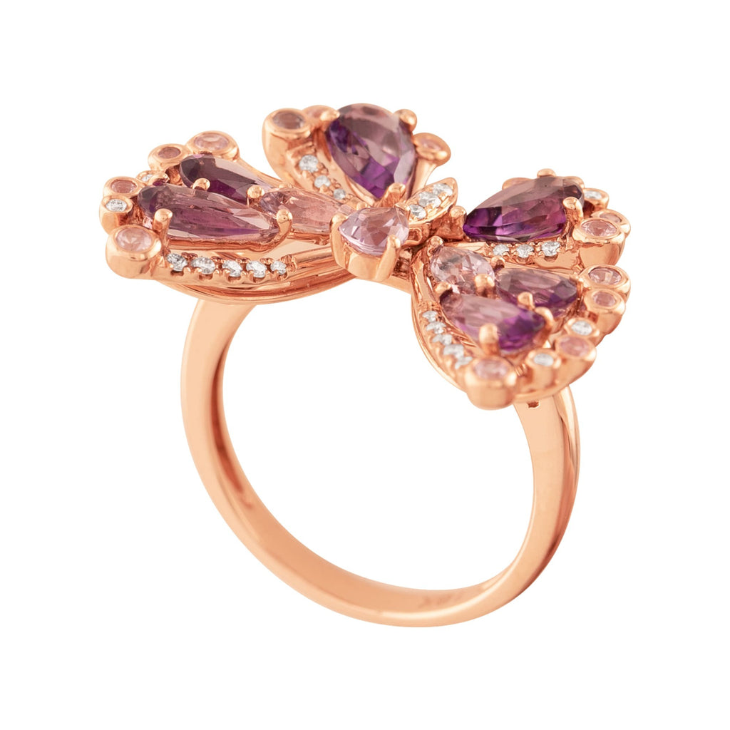 ANILLO MARIPOSA CON AMATISTAS