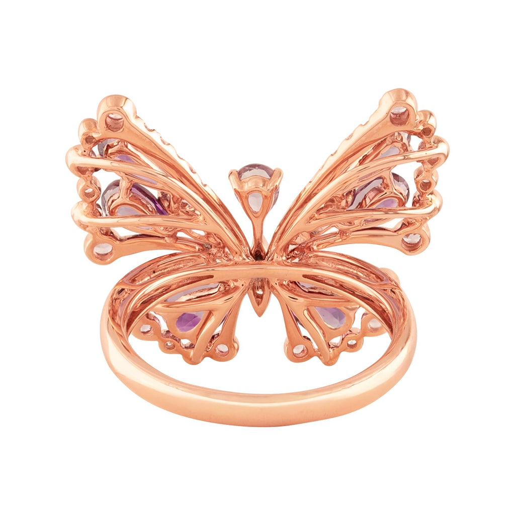 ANILLO MARIPOSA CON AMATISTAS