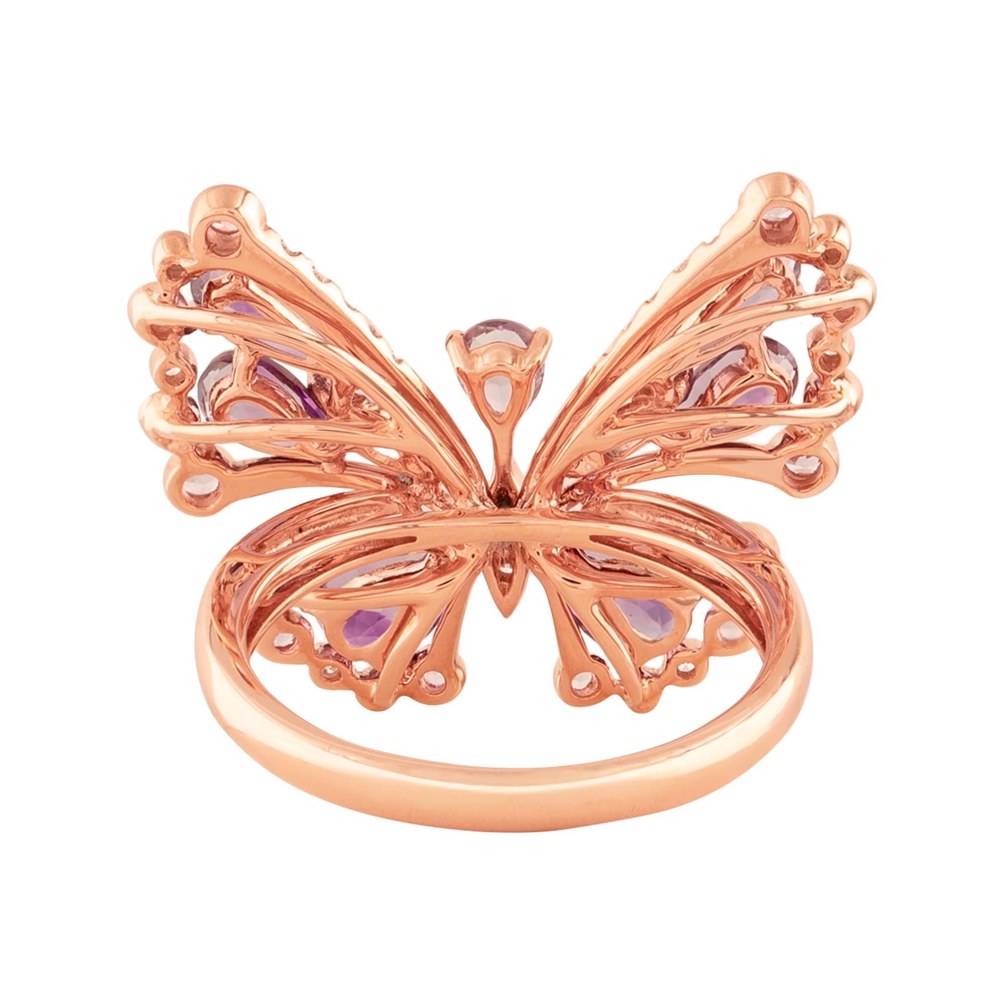 ANILLO MARIPOSA CON AMATISTAS