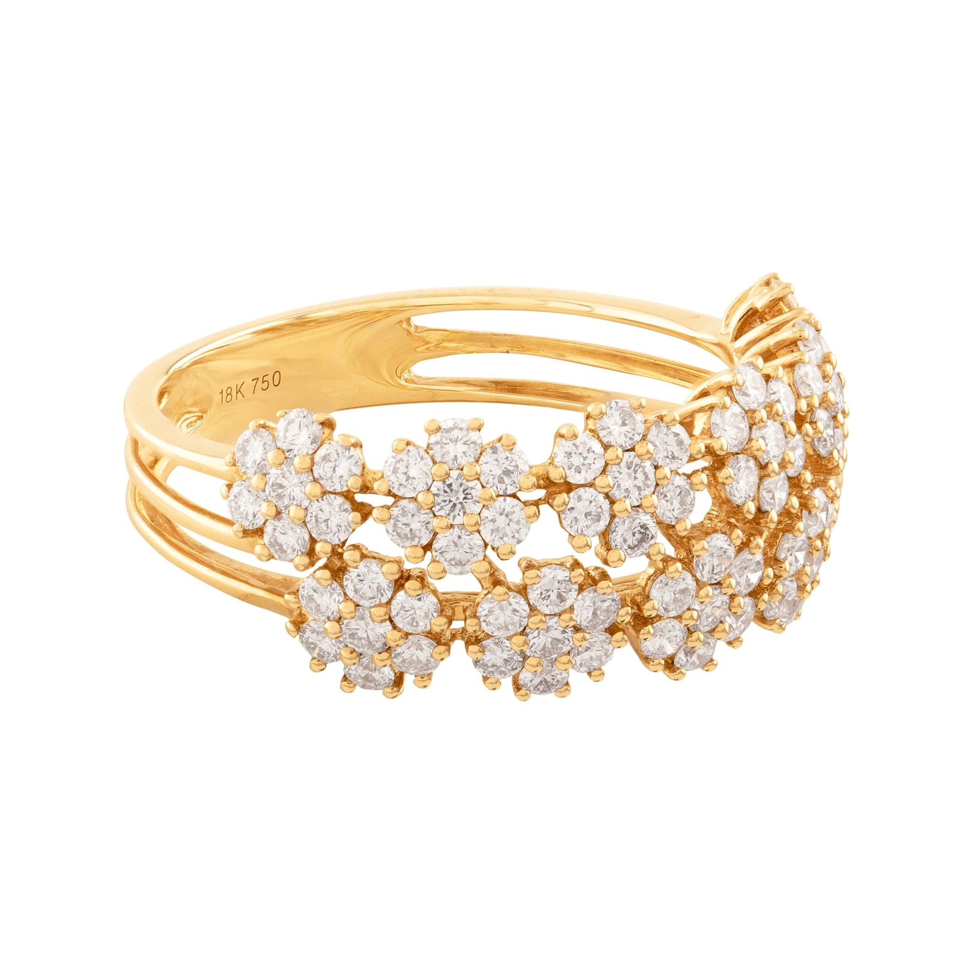 ANILLO FLORES CON DIAMANTES