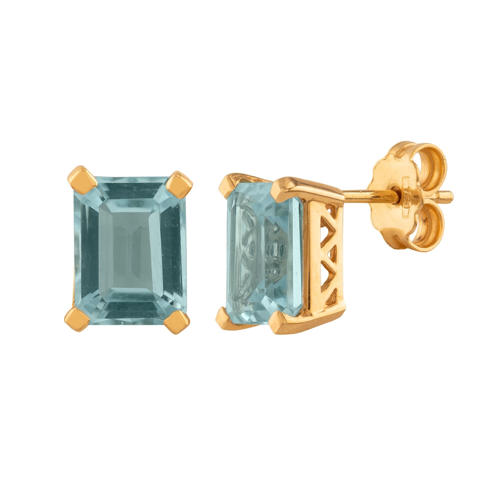 ARETES TOPACIO RECTANGULAR