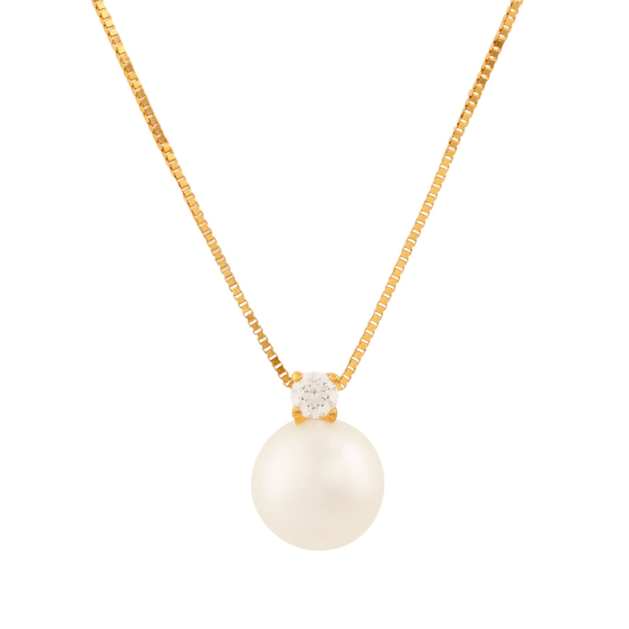 GARGANTILLA CON PERLA Y ZIRCON