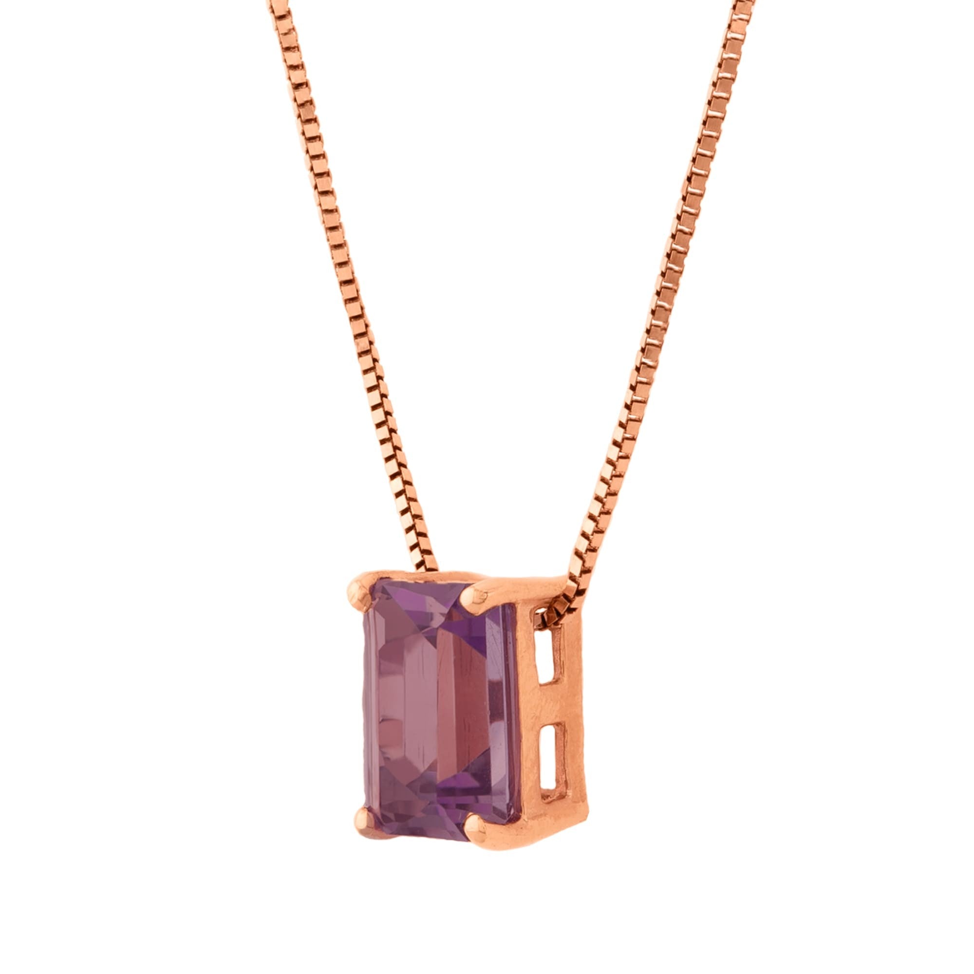 GARGANTILLA CON AMATISTA RECTANGULAR