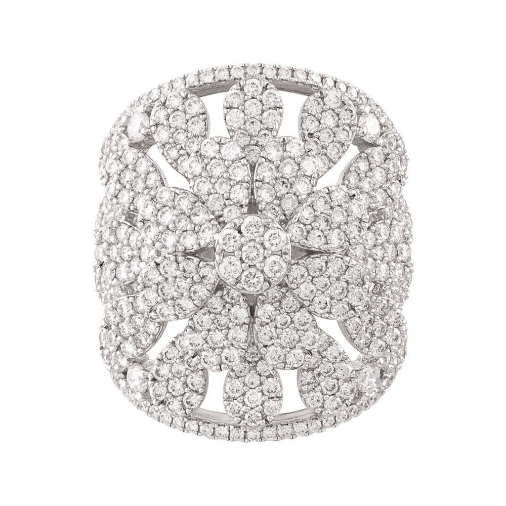 ANILLO FLOR CON DIAMANTES