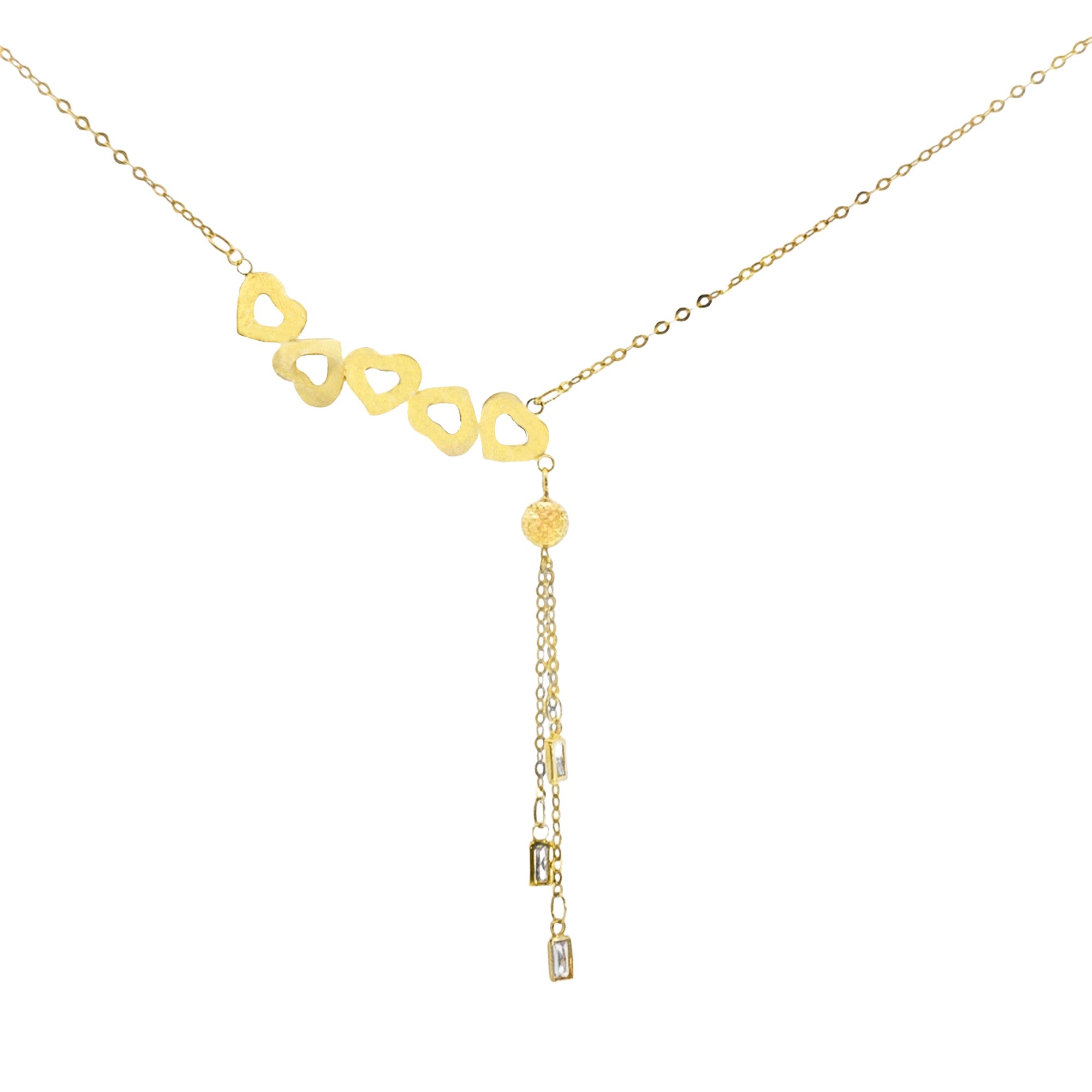 GARGANTILLA CORAZONES CON ZIRCONES