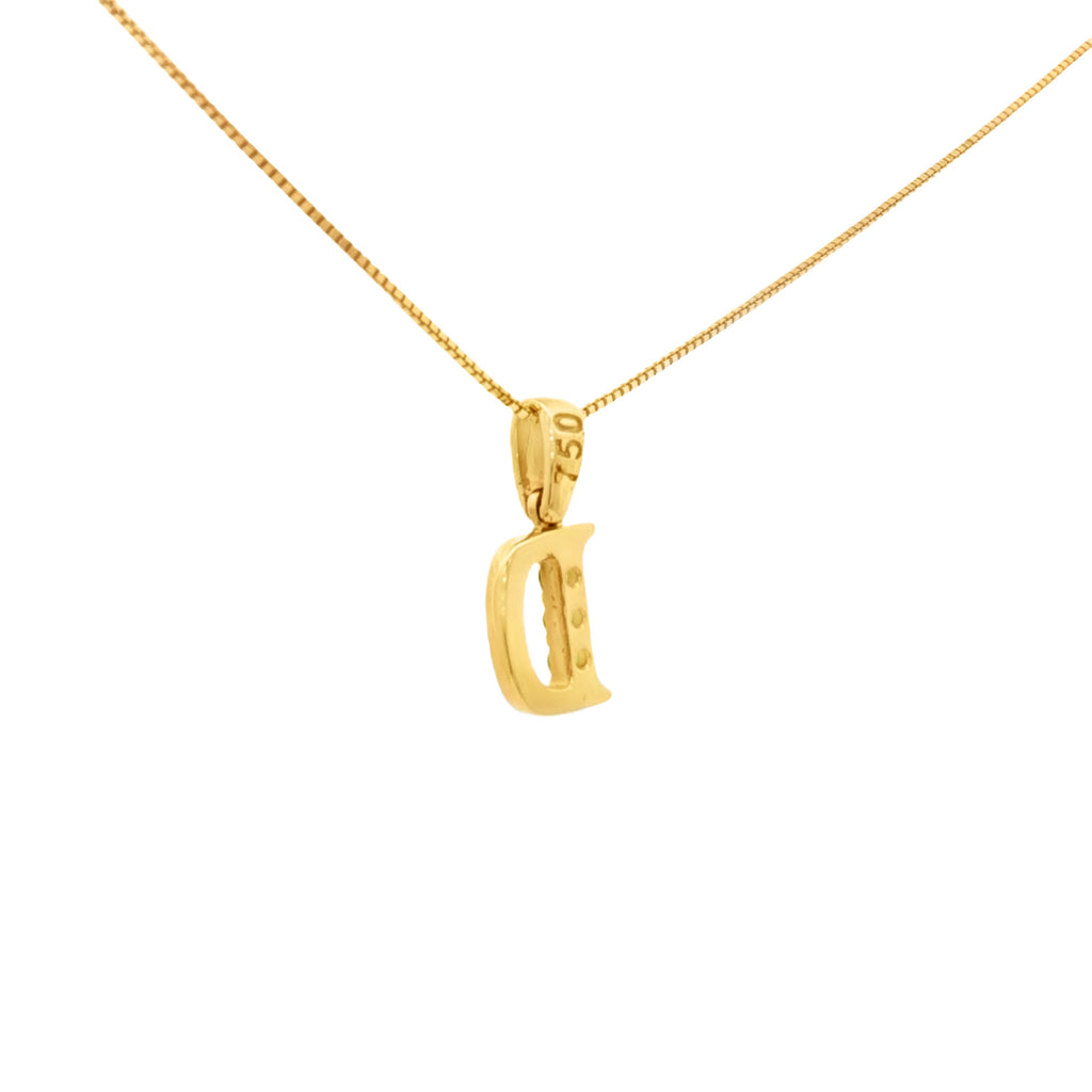 DIJE LETRA D CON ESMERALDAS