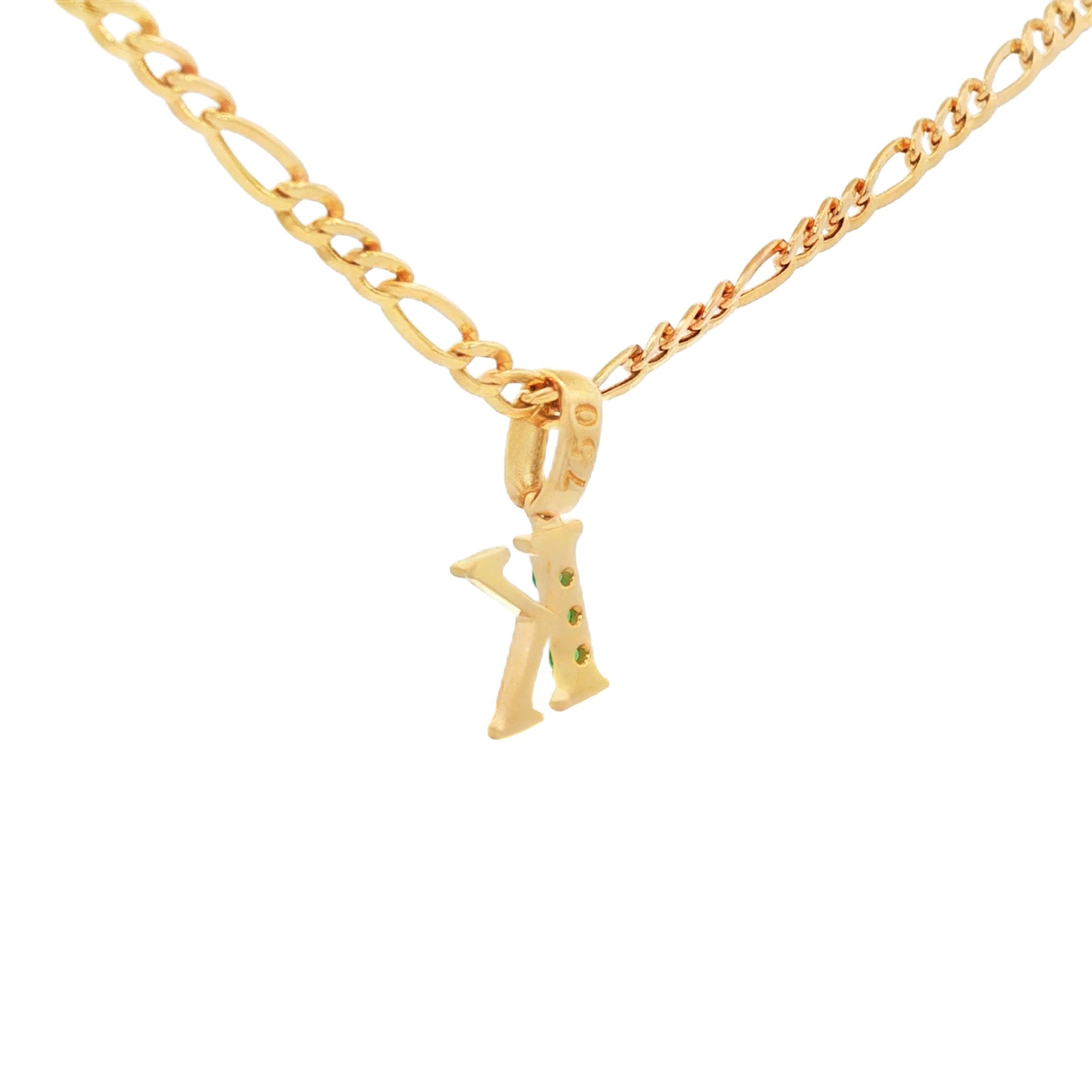 DIJE LETRA K MINI ESMERALDA