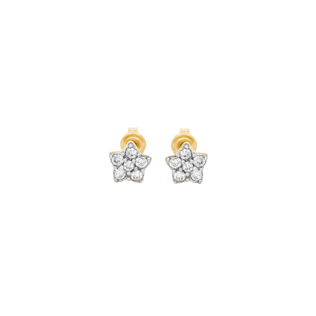 ARETES FLOR CON ZIRCONES